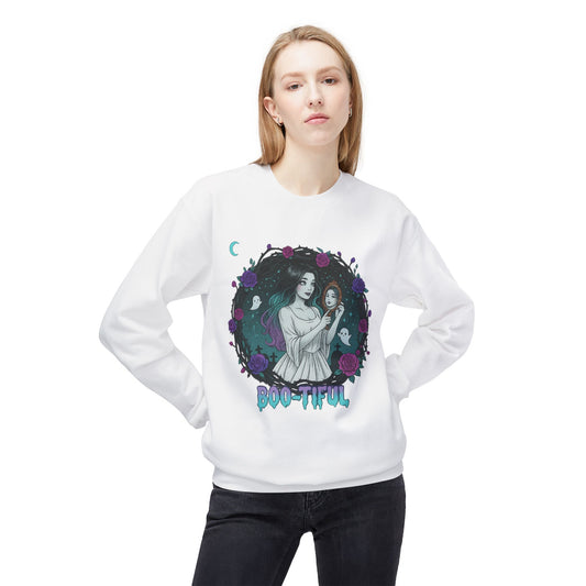 Boo-tiful 4.1 - Gothic Witch Crewneck Unisex Sweatshirt - Cozy Halloween Apparel