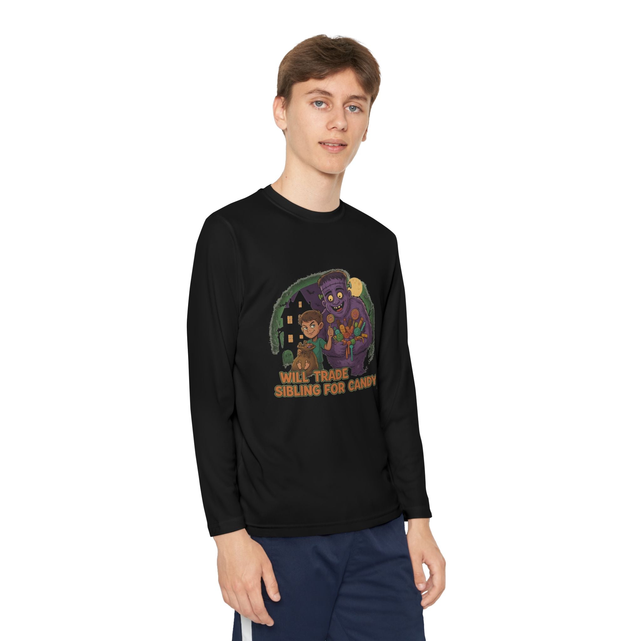 Will Trade Sibling for Candy 1 - Youth Long Sleeve Competitor Tee