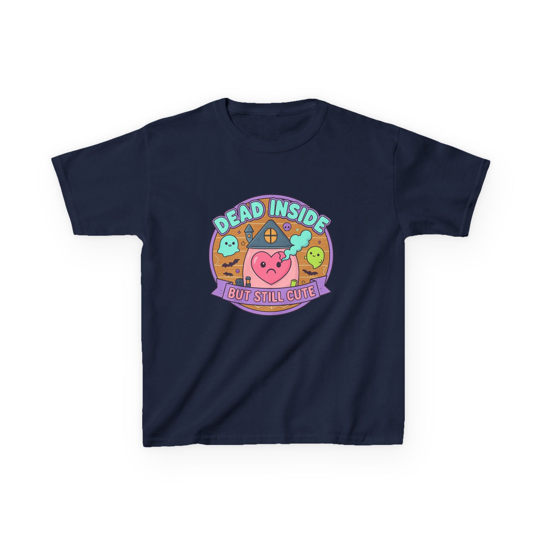 Dead Inside But Still Cute - Cute Kids Heavy Cotton Tee ,  Fun Graphic Tee for Kids