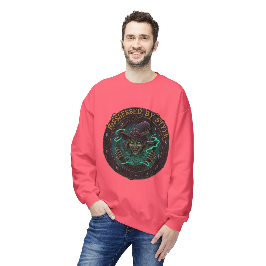 Possessed by Style 3 - Crewneck Unisex Sweatshirt - Cozy Halloween Apparel