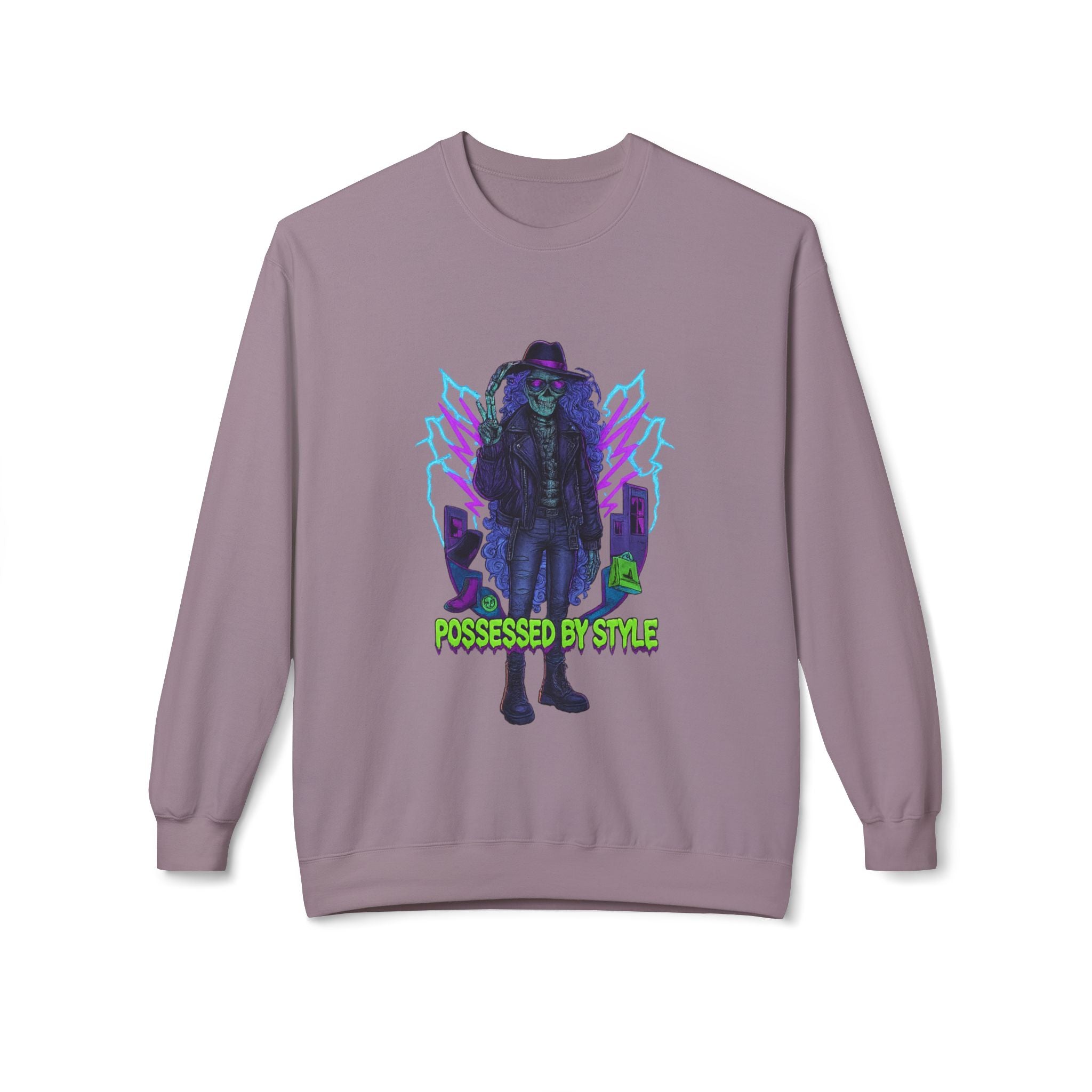 Possessed by Style 1 - Crewneck Unisex Sweatshirt - Cozy Halloween Apparel