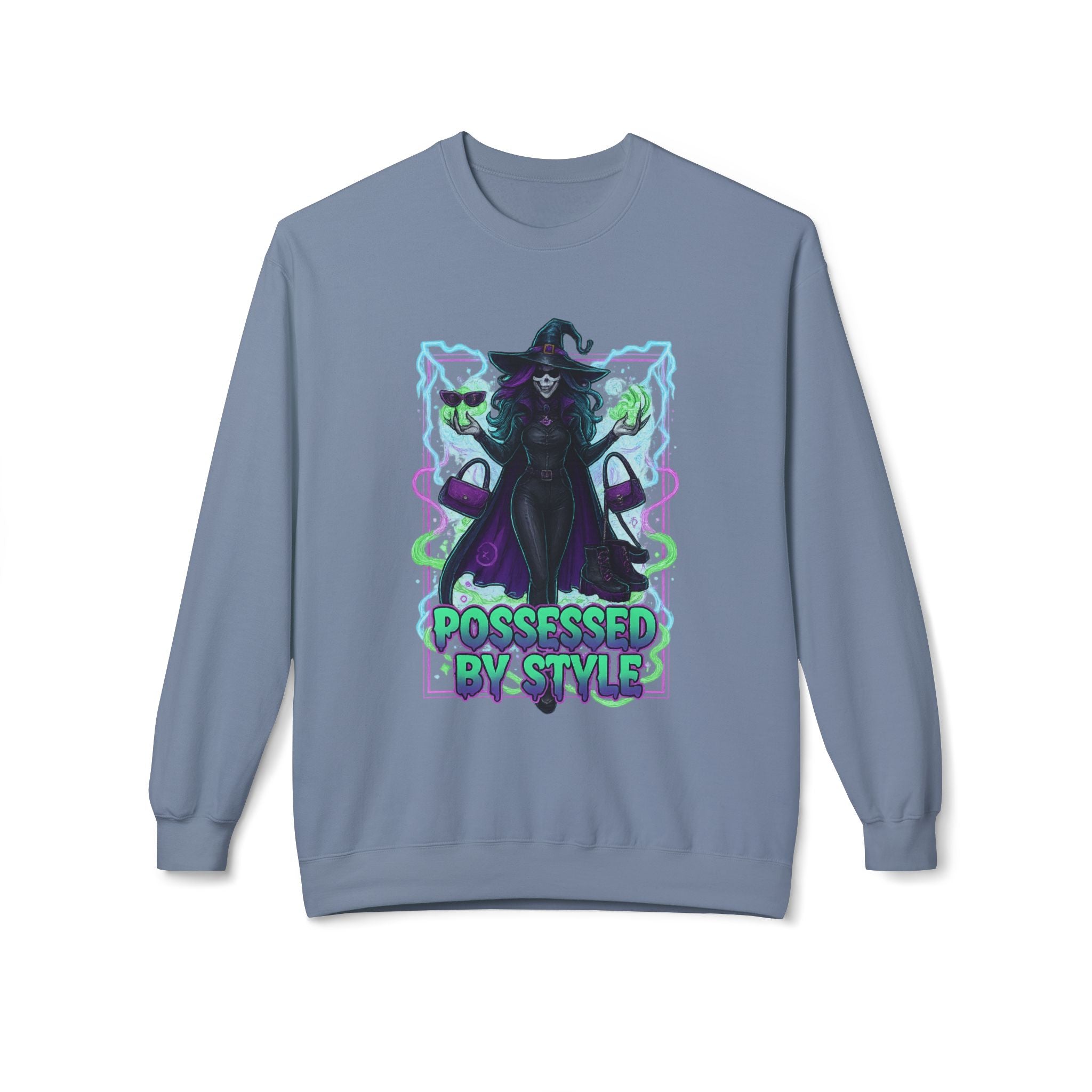 Possessed by Style 4 - Crewneck Unisex Sweatshirt - Cozy Halloween Apparel