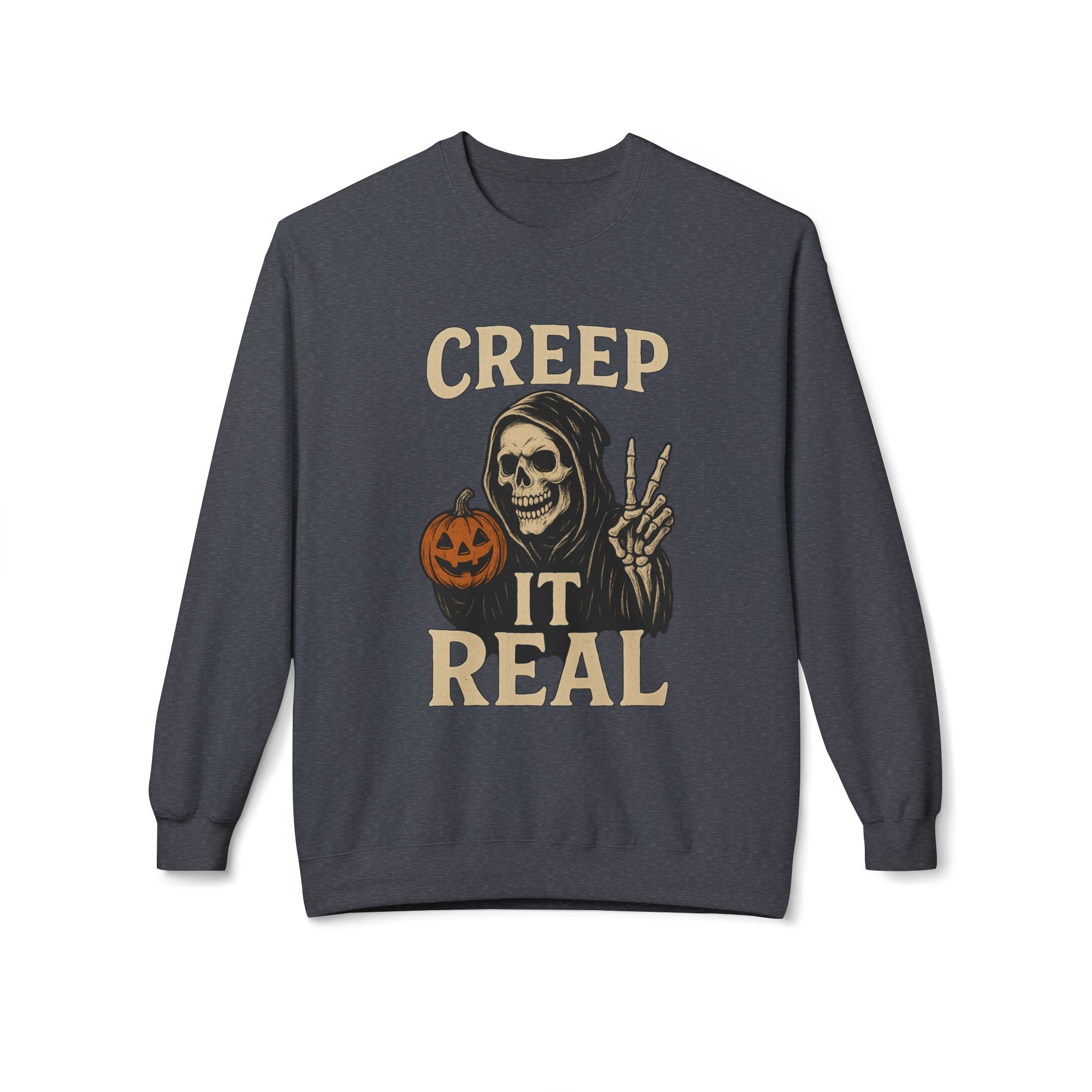 Creep It Real 1 - Crewneck Unisex Sweatshirt - Cozy Halloween Apparel