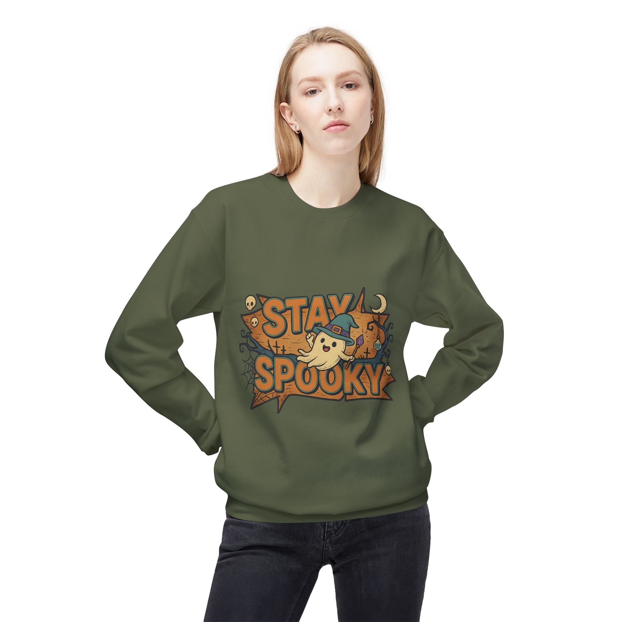 Stay Spooky 1 - Crewneck Unisex Sweatshirt - Cozy Halloween Apparel