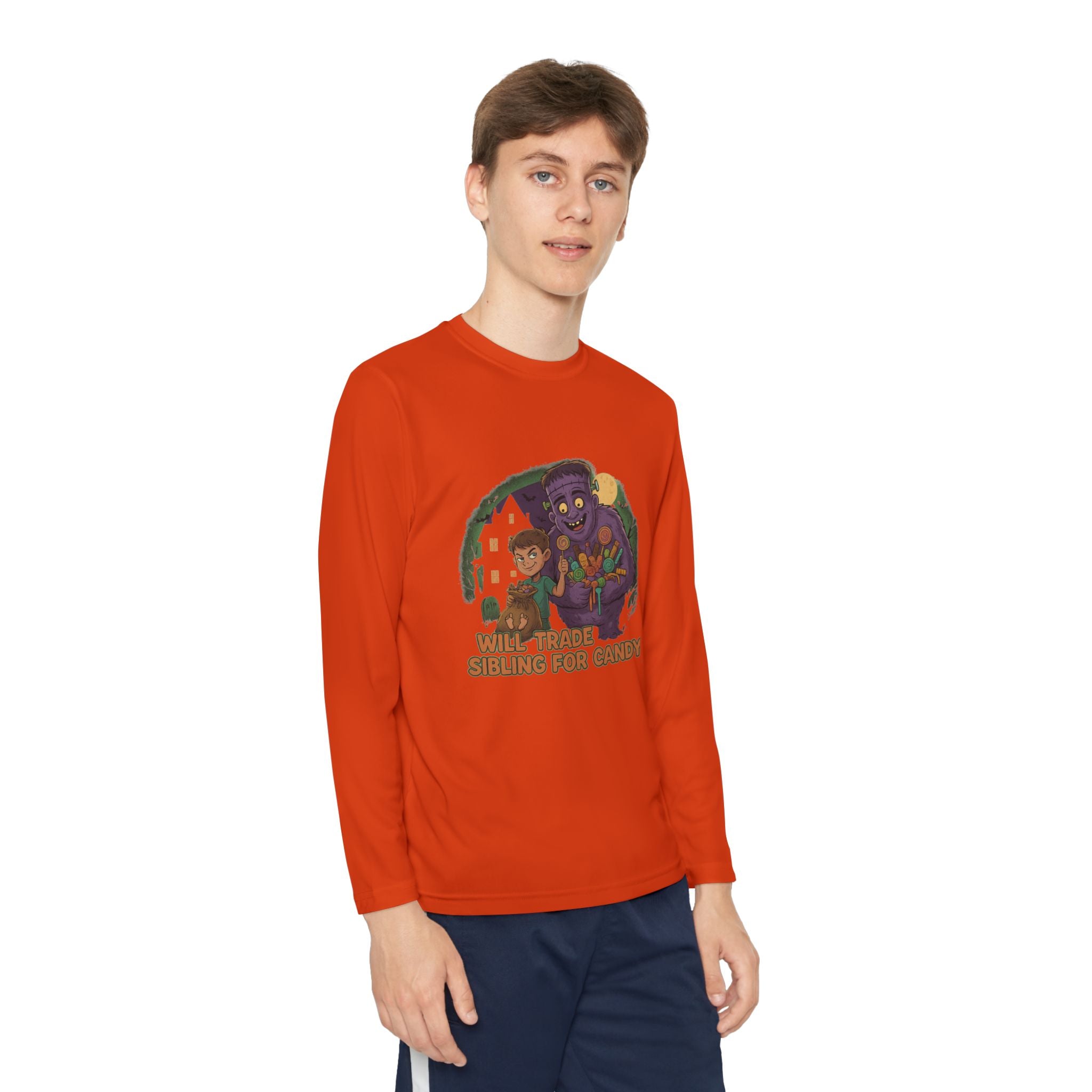 Will Trade Sibling for Candy 1 - Youth Long Sleeve Competitor Tee