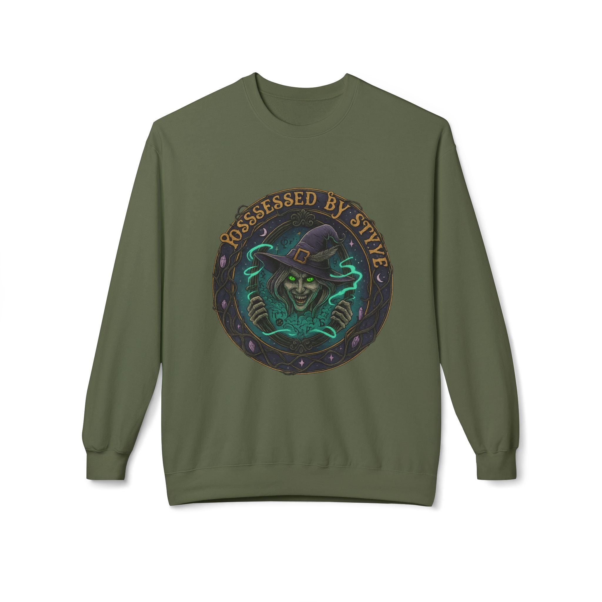 Possessed by Style 3 - Crewneck Unisex Sweatshirt - Cozy Halloween Apparel