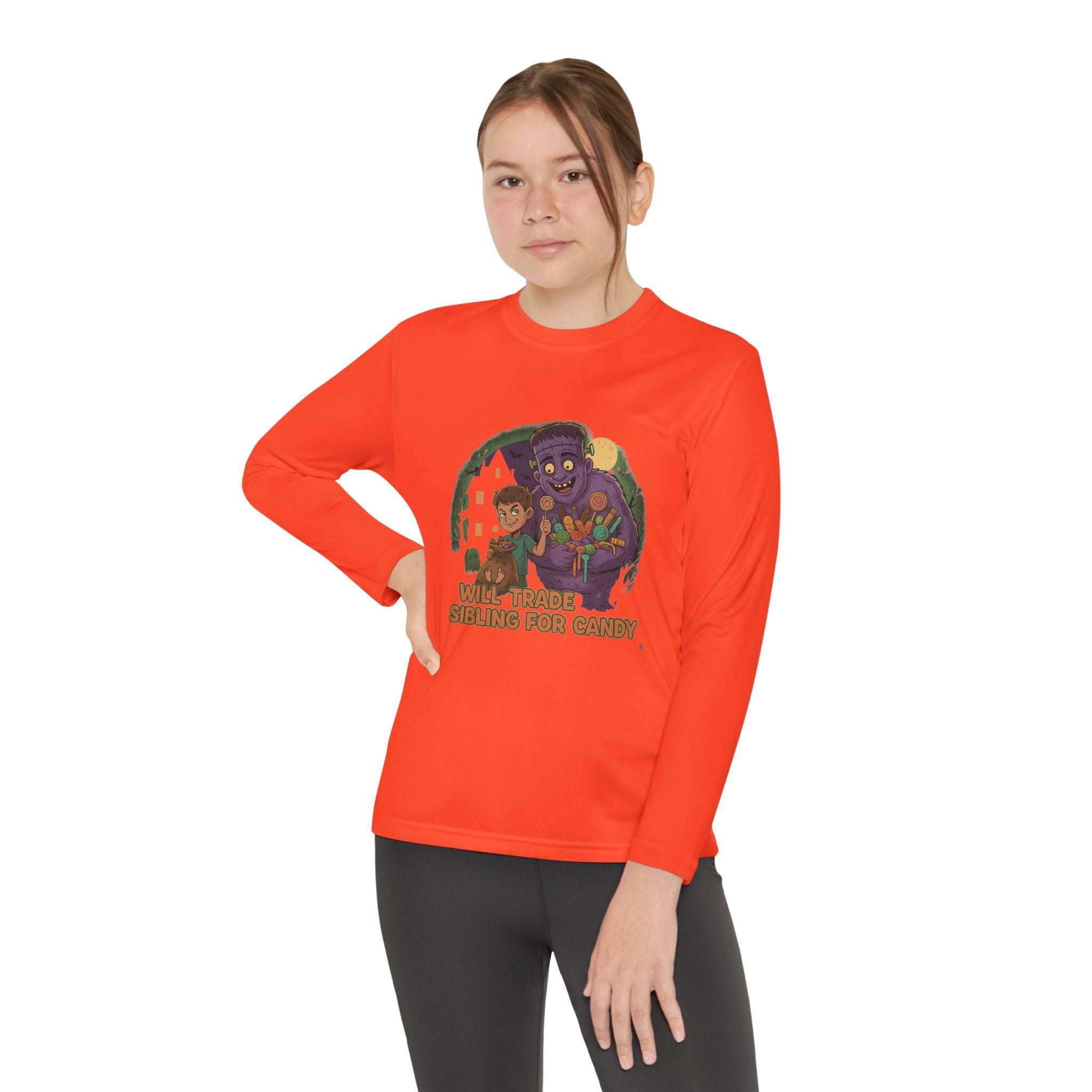 Will Trade Sibling for Candy 1 - Youth Long Sleeve Competitor Tee