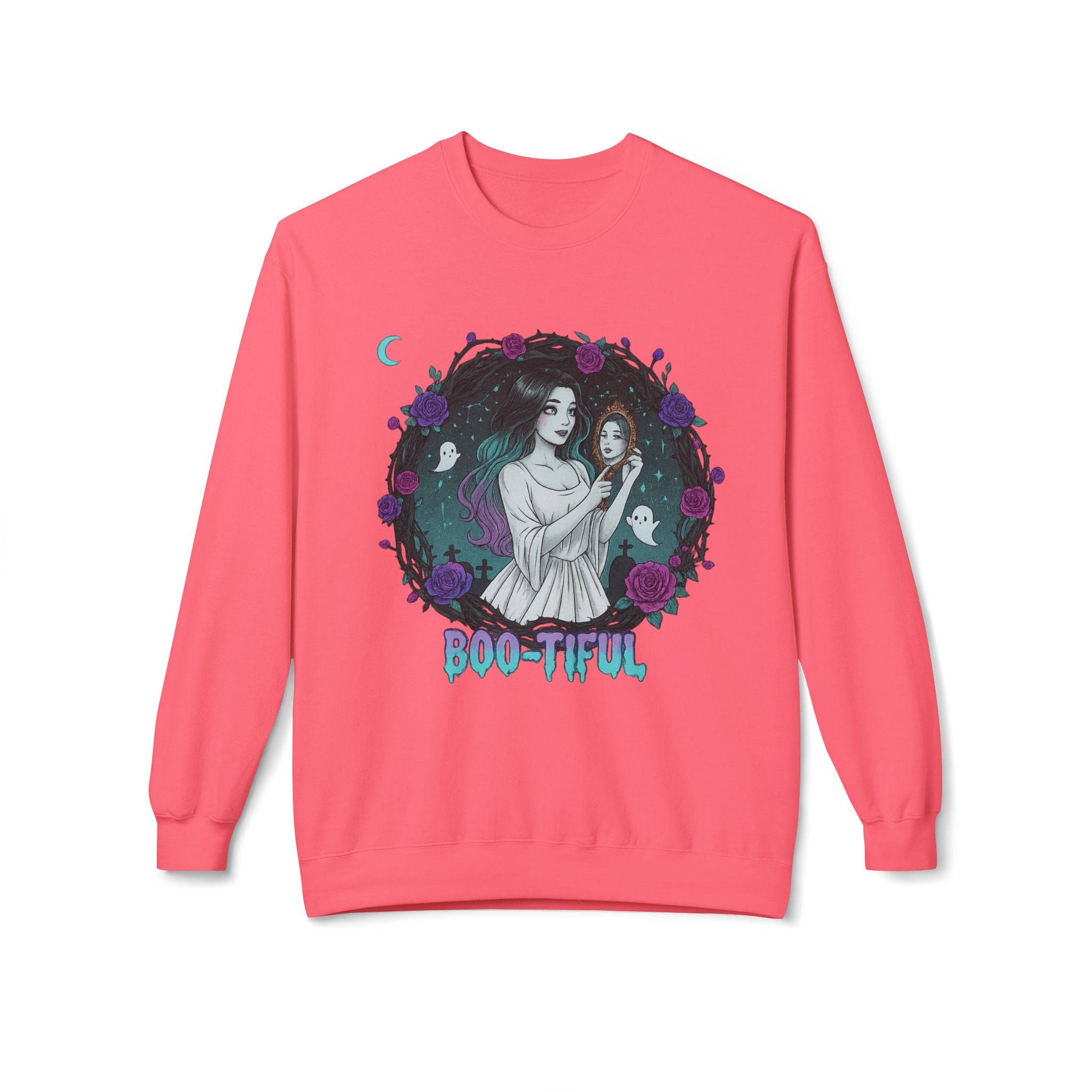 Boo-tiful 4.1 - Gothic Witch Crewneck Unisex Sweatshirt - Cozy Halloween Apparel