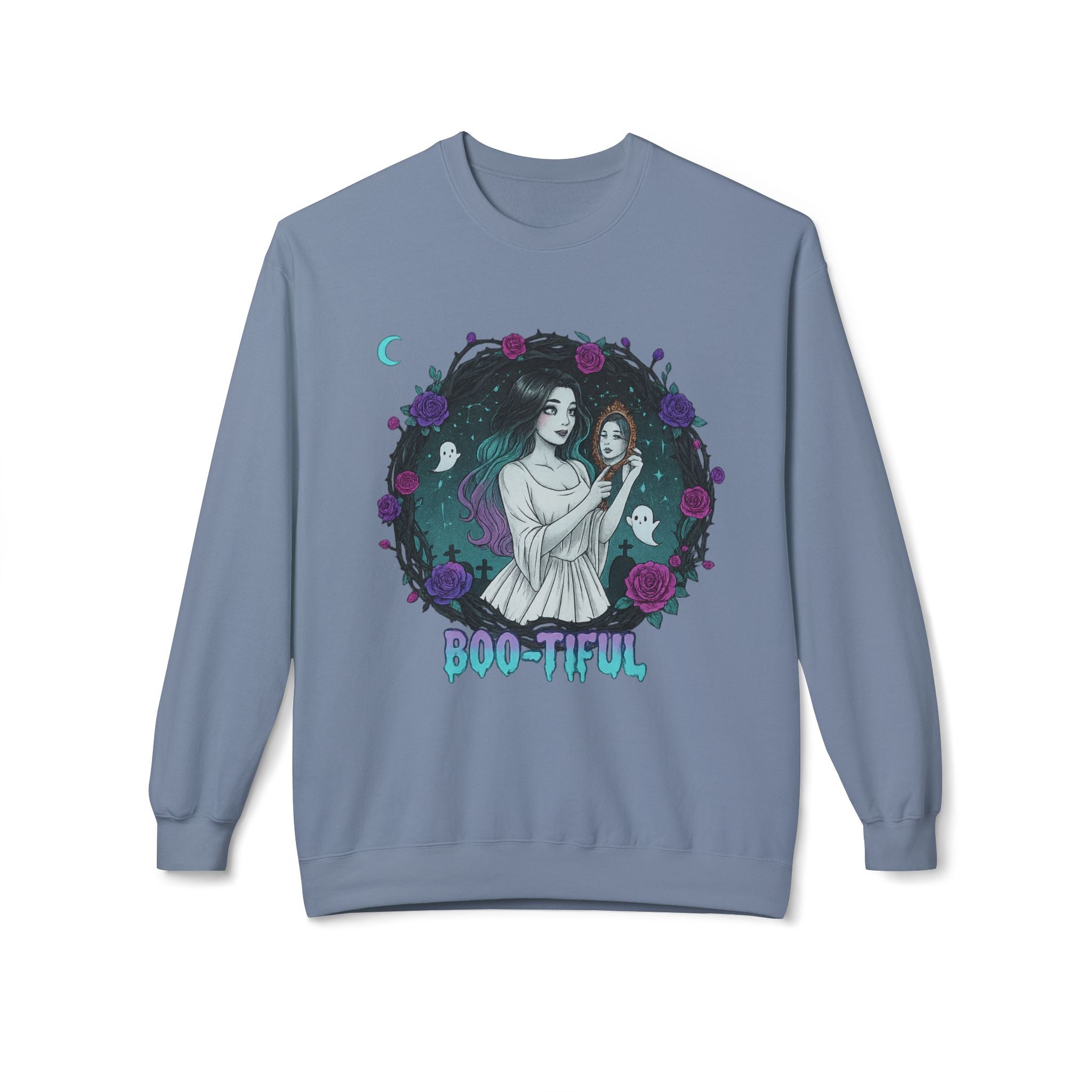 Boo-tiful 4.1 - Gothic Witch Crewneck Unisex Sweatshirt - Cozy Halloween Apparel