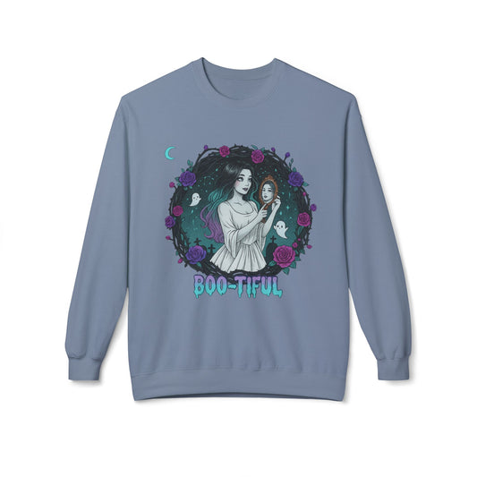 Boo-tiful 4.1 - Gothic Witch Crewneck Unisex Sweatshirt - Cozy Halloween Apparel