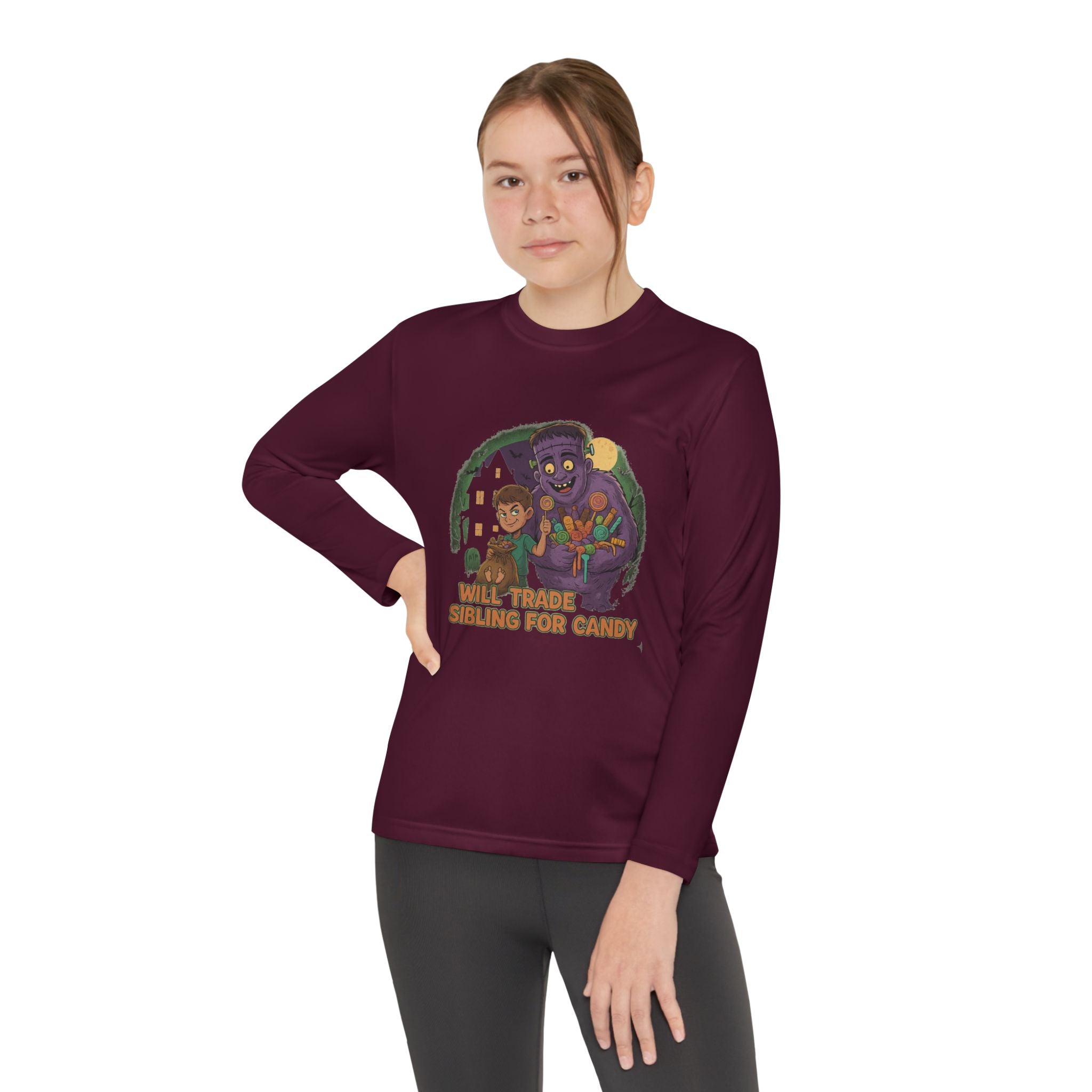 Will Trade Sibling for Candy 1 - Youth Long Sleeve Competitor Tee