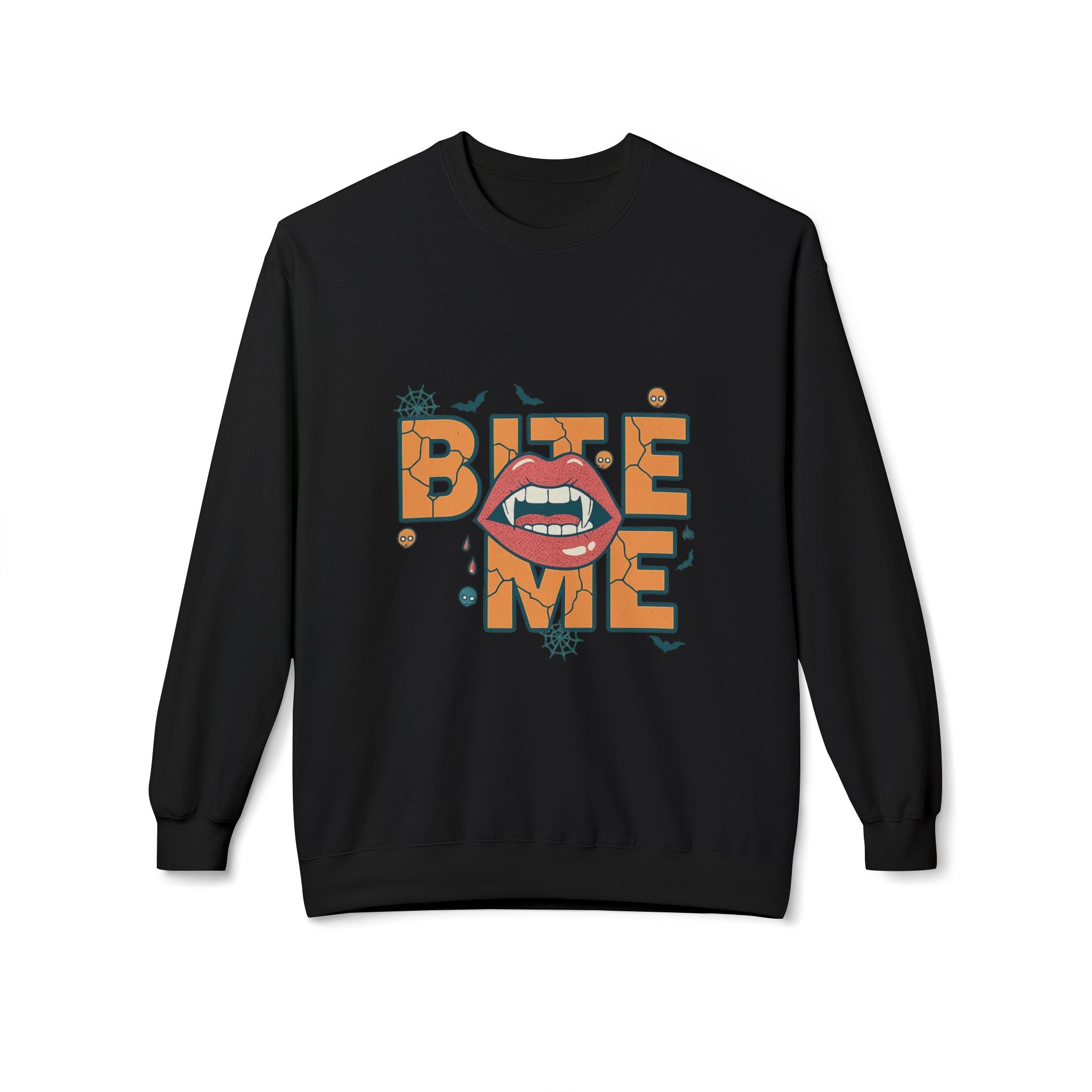 Bite Me 1- Crewneck Unisex Sweatshirt - Cozy Halloween Apparel