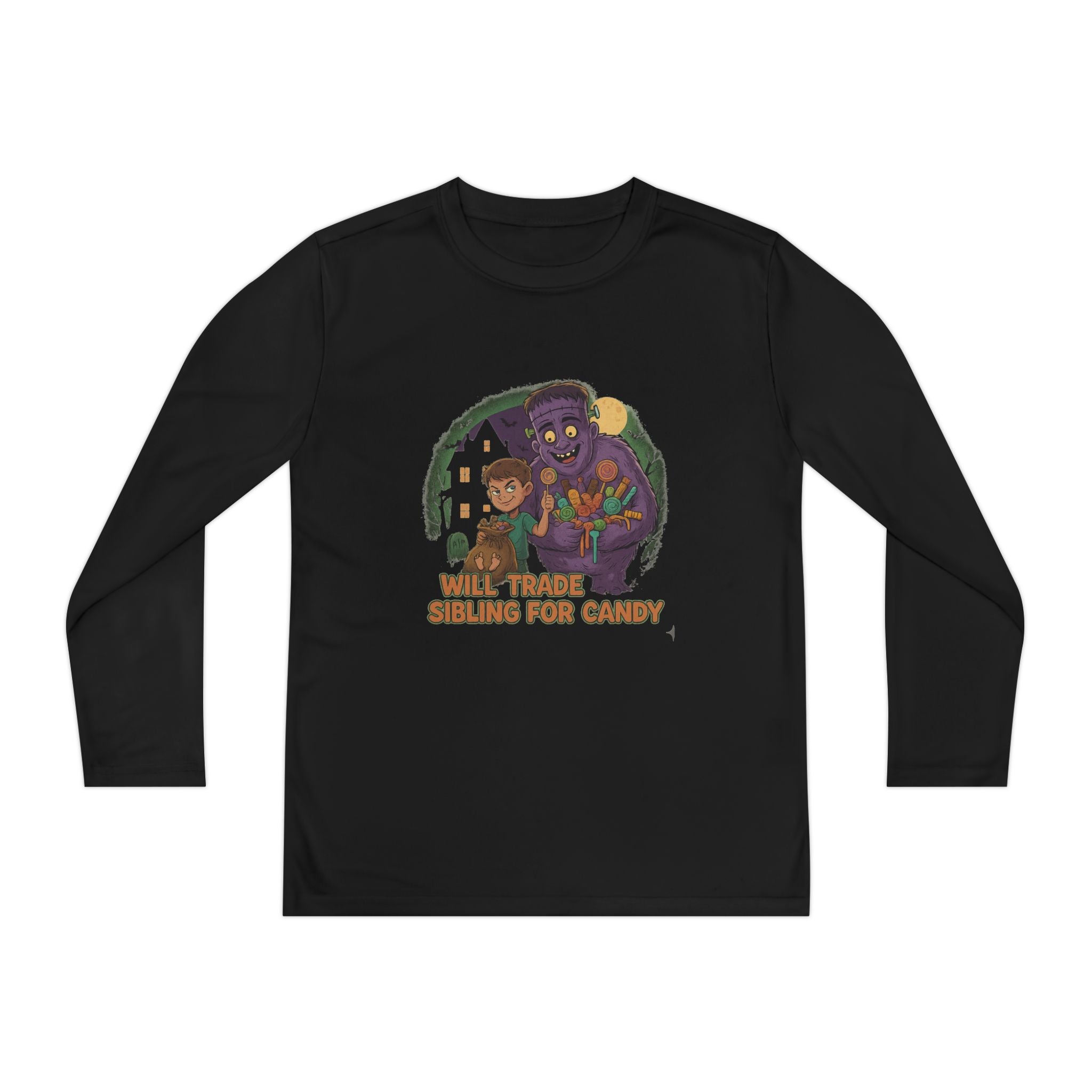 Will Trade Sibling for Candy 1 - Youth Long Sleeve Competitor Tee