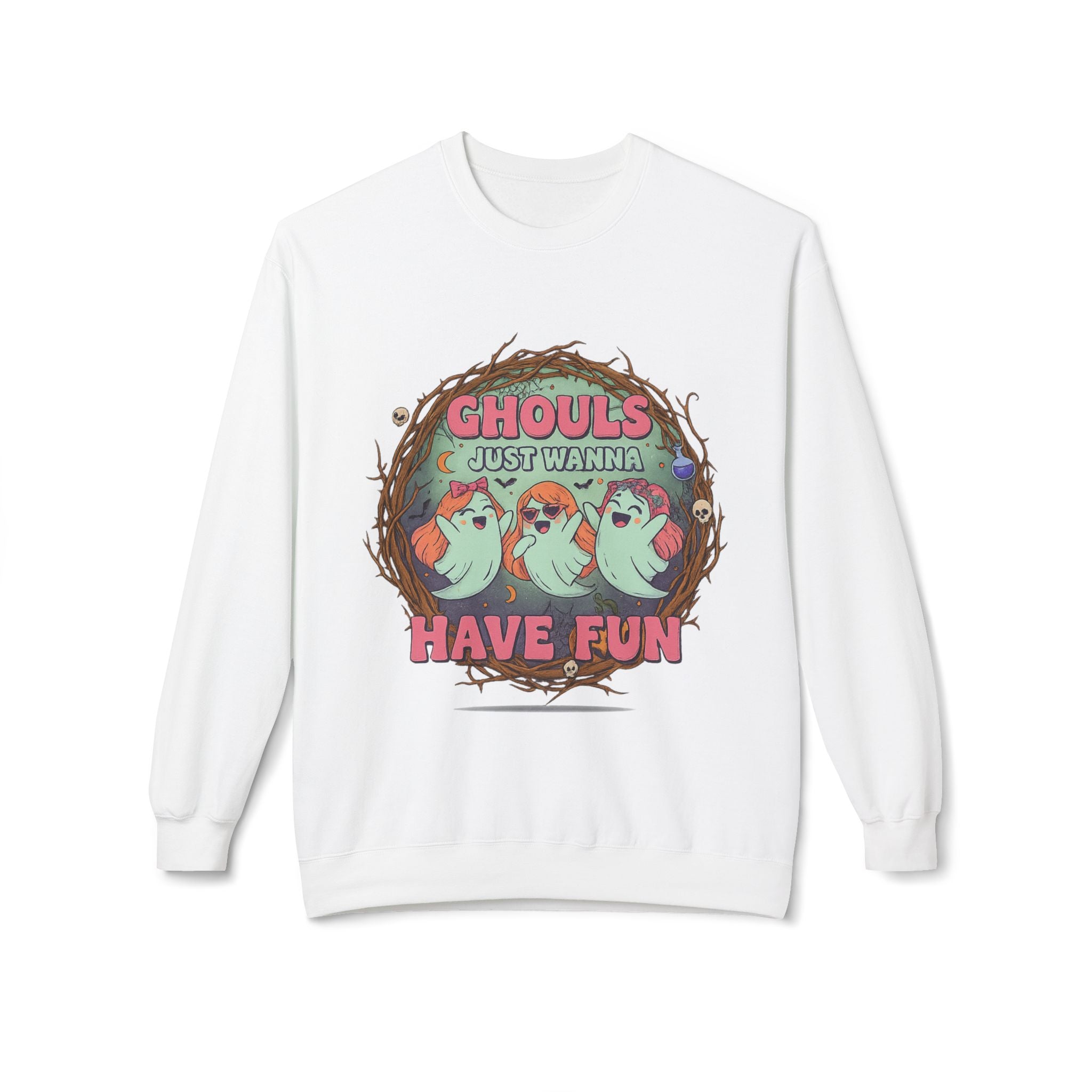 Ghouls Just Wanna Have Fun 1 - Crewneck Unisex Sweatshirt - Cozy Halloween Apparel