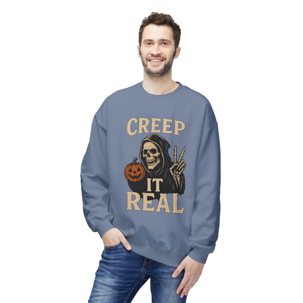 Creep It Real 1 - Crewneck Unisex Sweatshirt - Cozy Halloween Apparel
