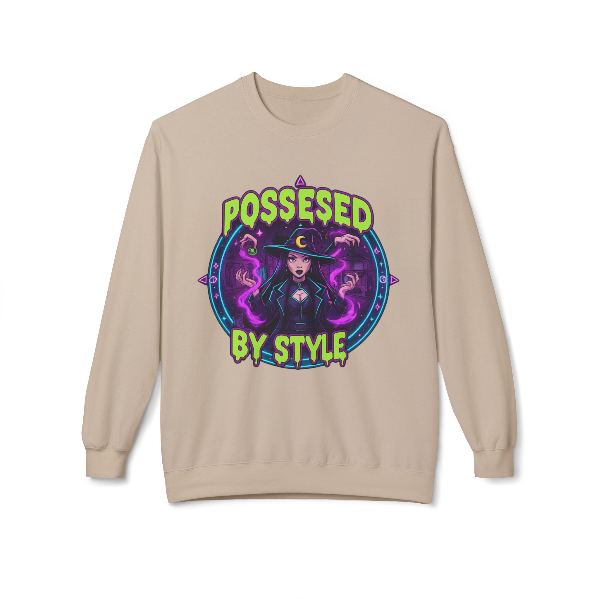 Possessed by Style 2 - Crewneck Unisex Sweatshirt - Cozy Halloween Apparel