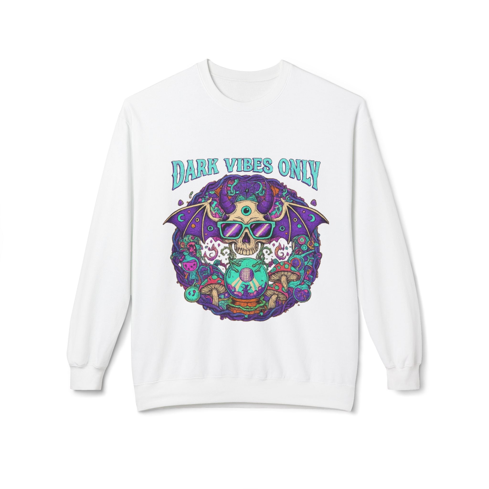 Dark Vibes Only 2 - Crewneck Unisex Sweatshirt - Cozy Halloween Apparel