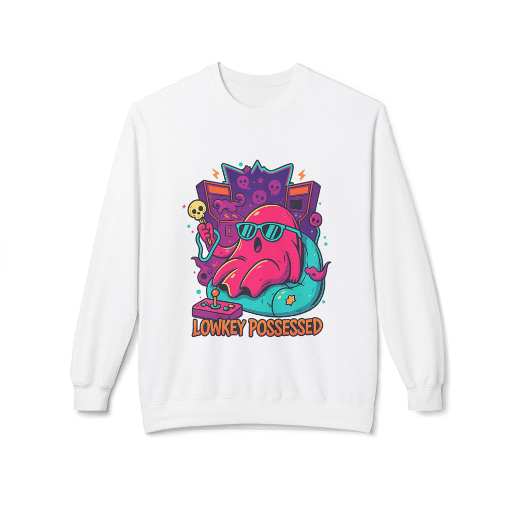 Lowkey Possessed 2 - Crewneck Unisex Sweatshirt - Cozy Halloween Apparel