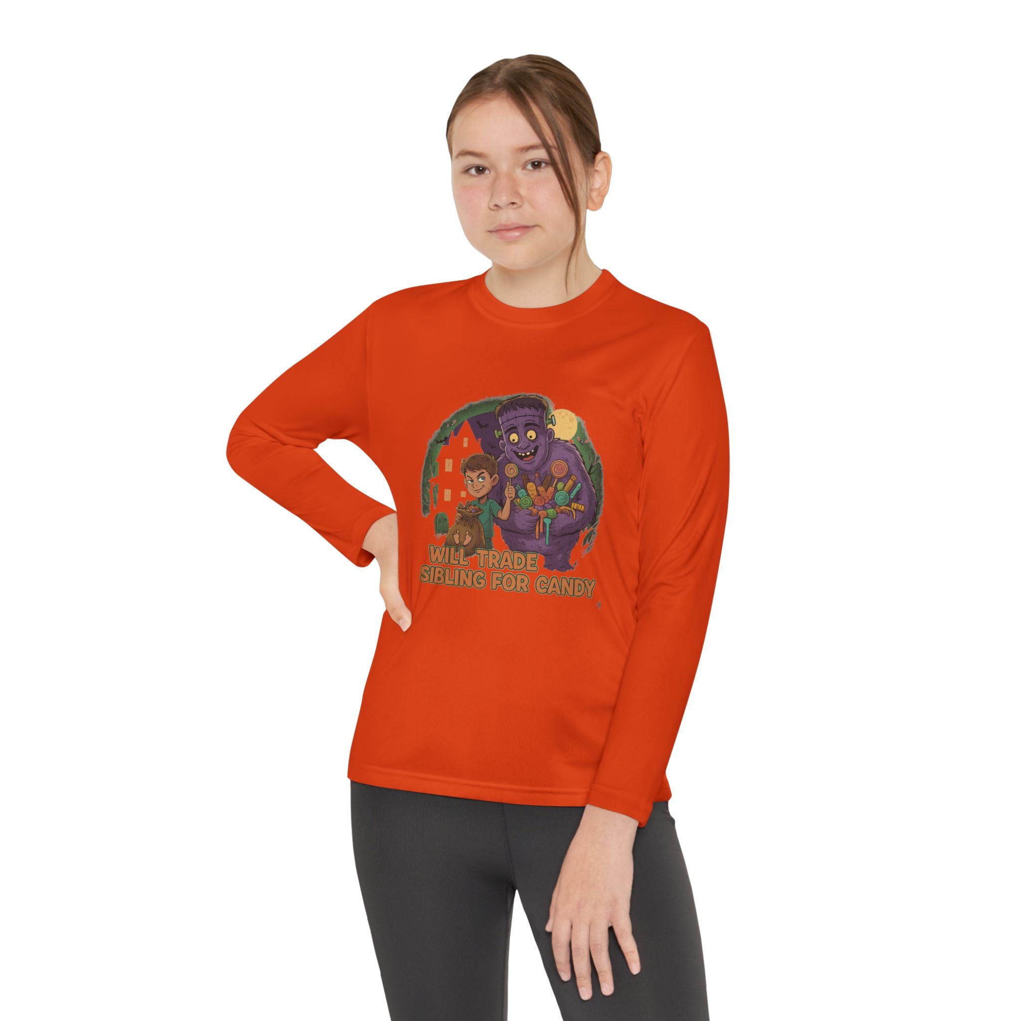 Will Trade Sibling for Candy 1 - Youth Long Sleeve Competitor Tee