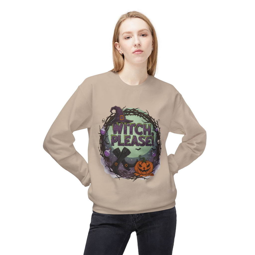 Witch, Please! 1 - Crewneck Unisex Sweatshirt - Cozy Halloween Apparel