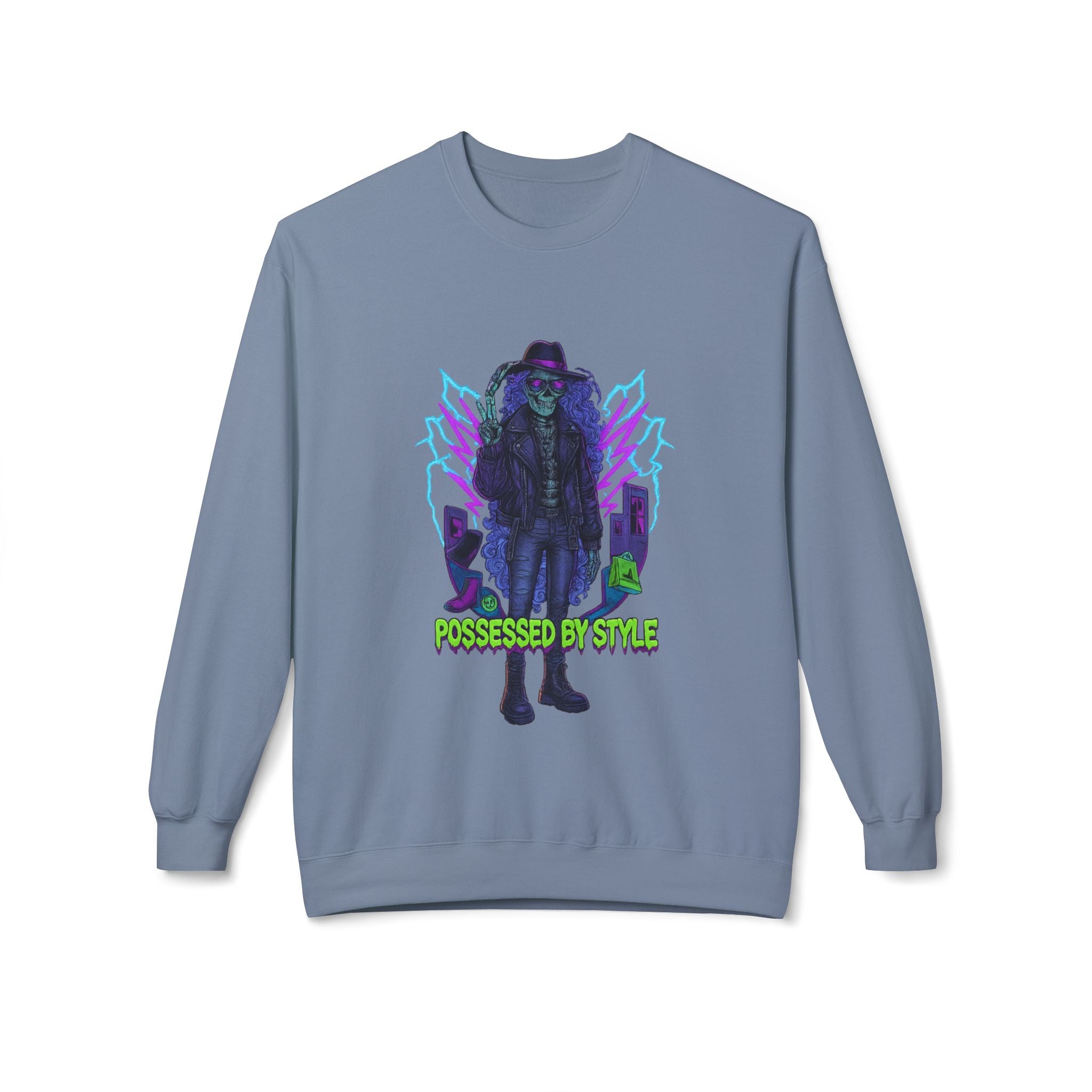 Possessed by Style 1 - Crewneck Unisex Sweatshirt - Cozy Halloween Apparel