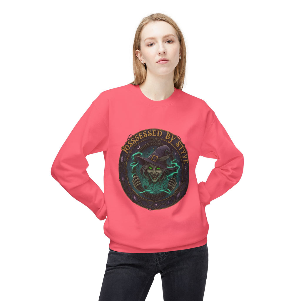 Possessed by Style 3 - Crewneck Unisex Sweatshirt - Cozy Halloween Apparel