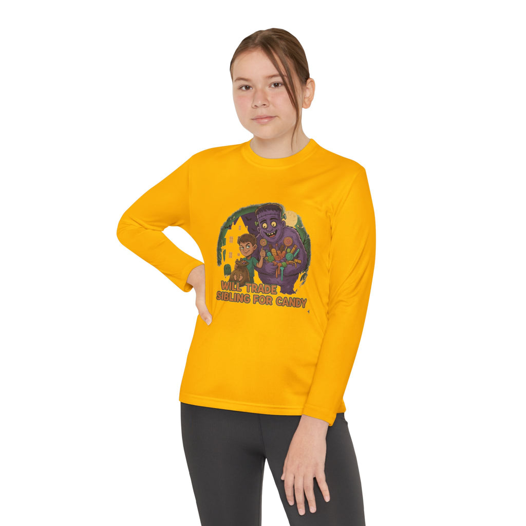 Will Trade Sibling for Candy 1 - Youth Long Sleeve Competitor Tee