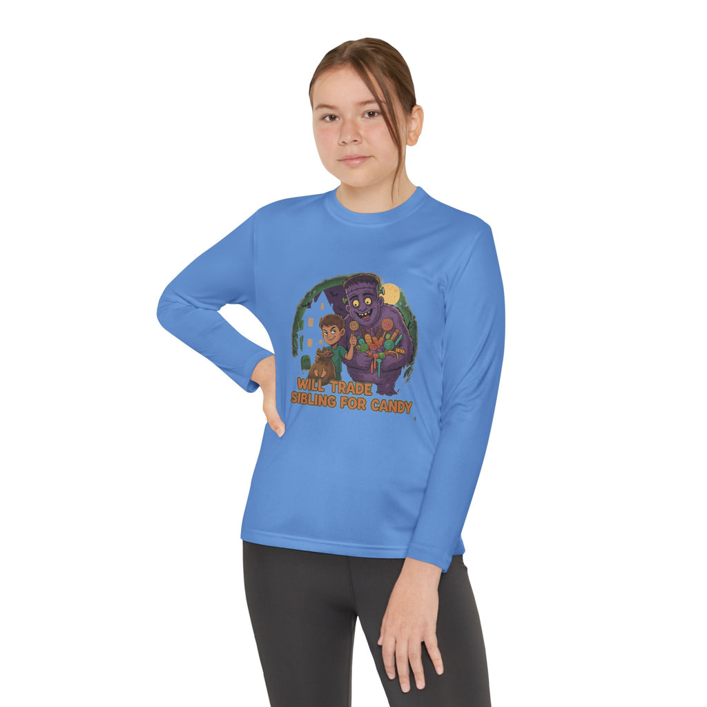 Will Trade Sibling for Candy 1 - Youth Long Sleeve Competitor Tee
