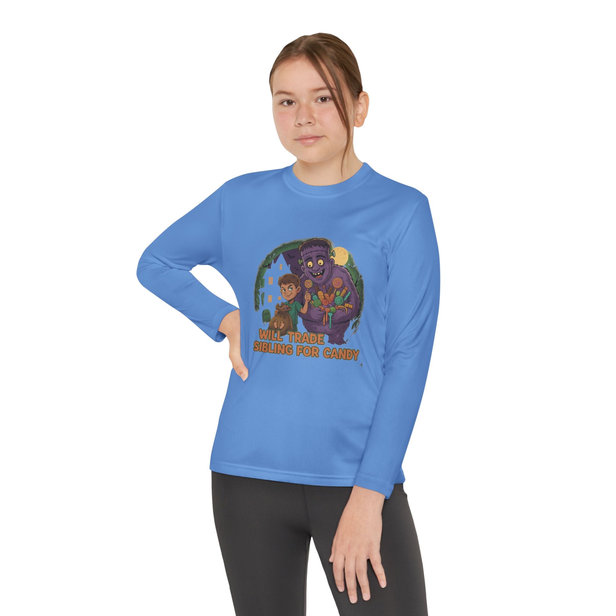Will Trade Sibling for Candy 1 - Youth Long Sleeve Competitor Tee