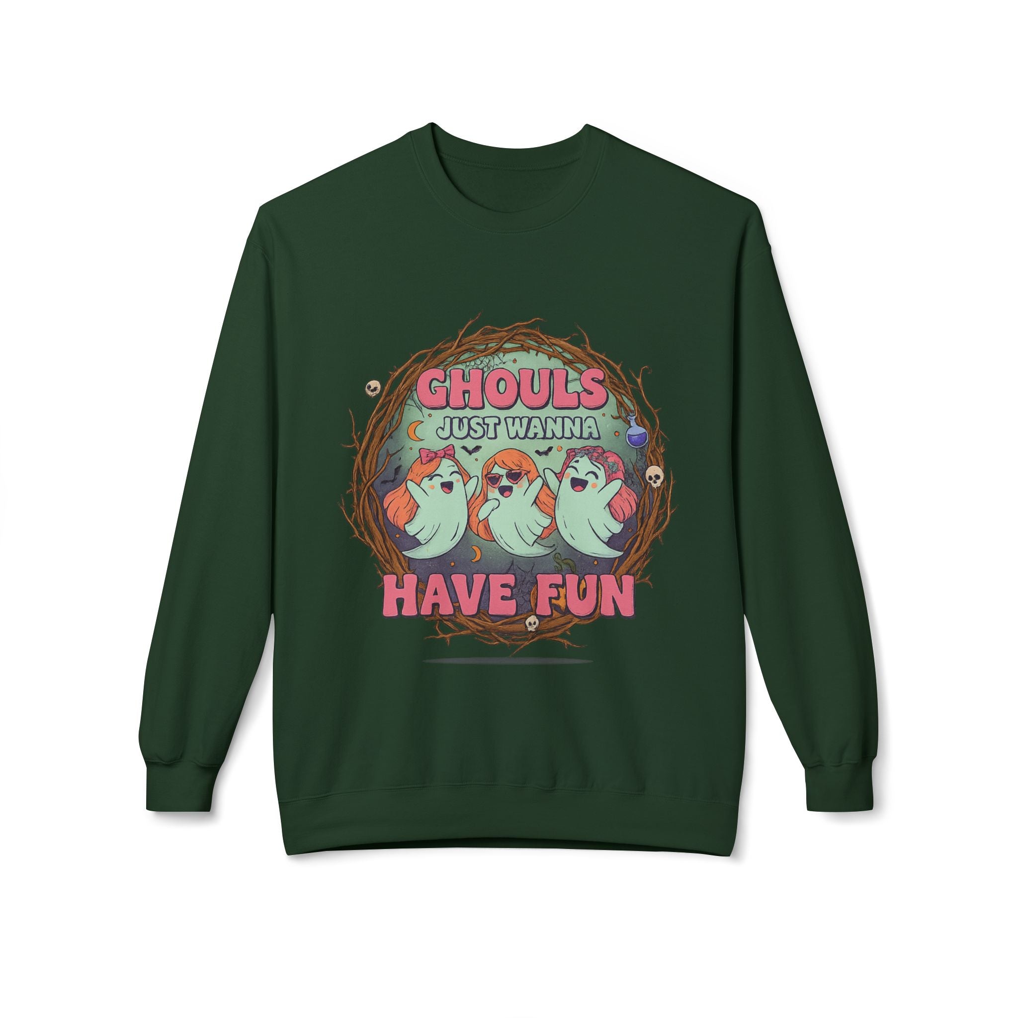Ghouls Just Wanna Have Fun 1 - Crewneck Unisex Sweatshirt - Cozy Halloween Apparel