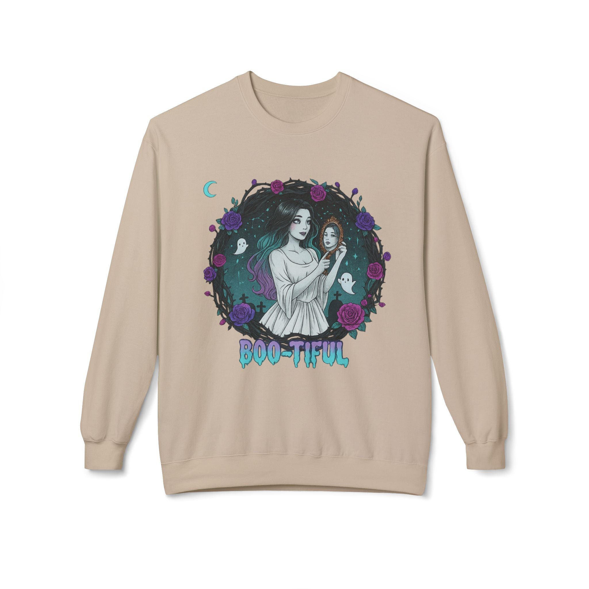Boo-tiful 4.1 - Gothic Witch Crewneck Unisex Sweatshirt - Cozy Halloween Apparel