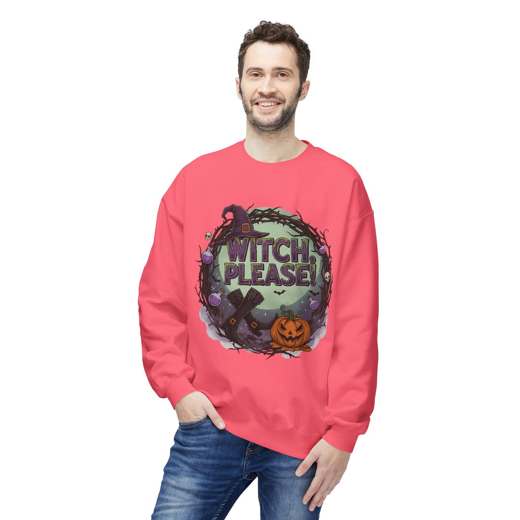 Witch, Please! 1 - Crewneck Unisex Sweatshirt - Cozy Halloween Apparel
