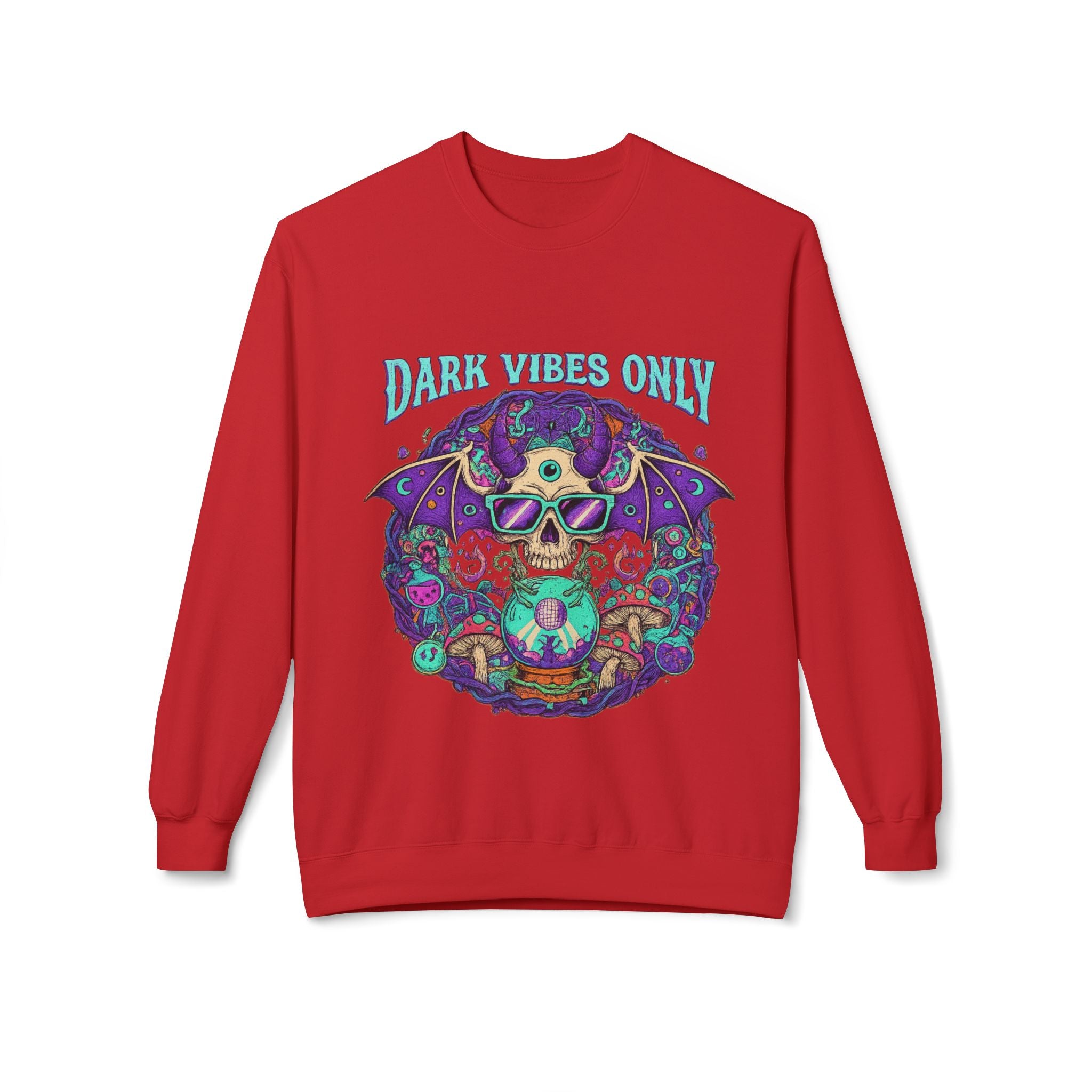 Dark Vibes Only 2 - Crewneck Unisex Sweatshirt - Cozy Halloween Apparel