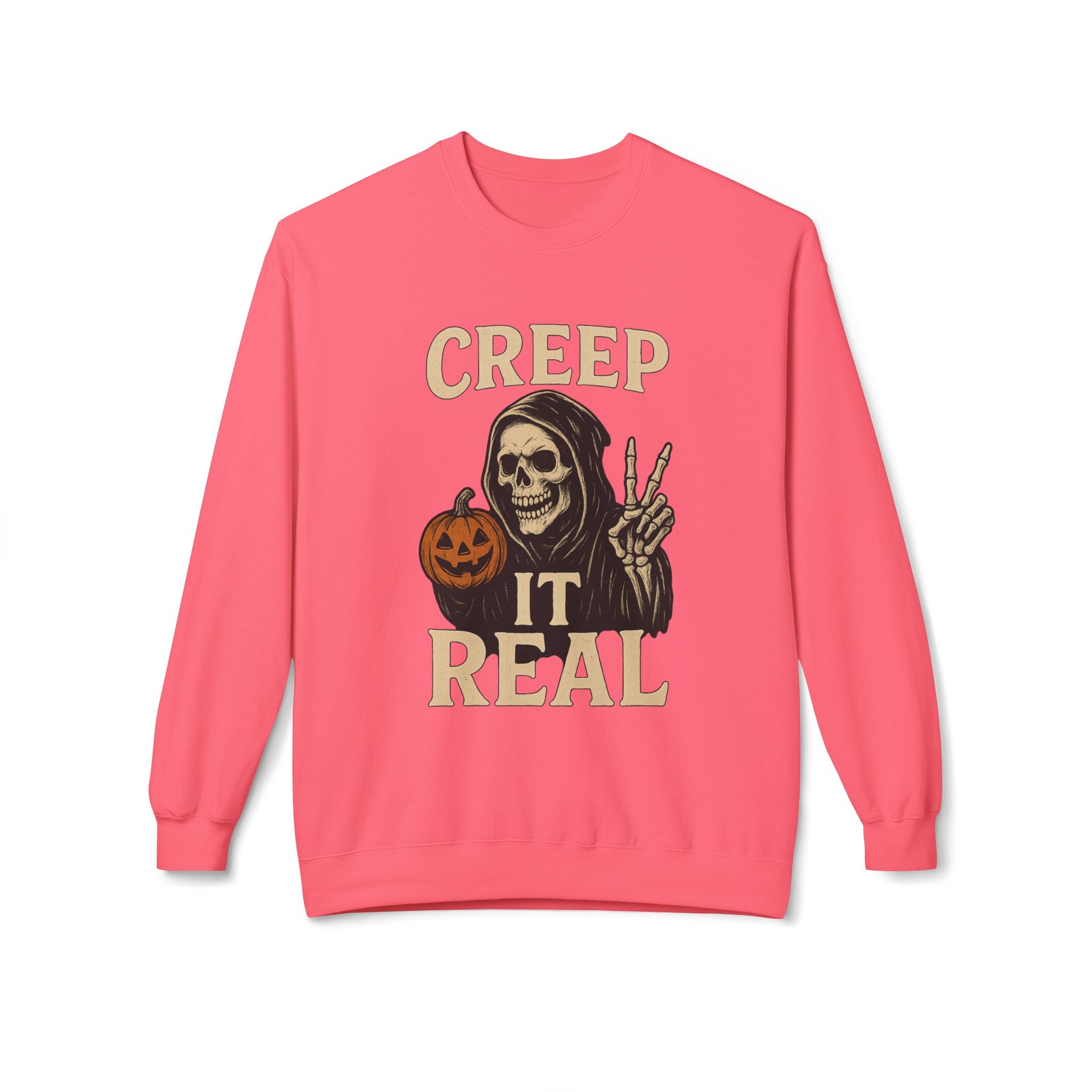 Creep It Real 1 - Crewneck Unisex Sweatshirt - Cozy Halloween Apparel