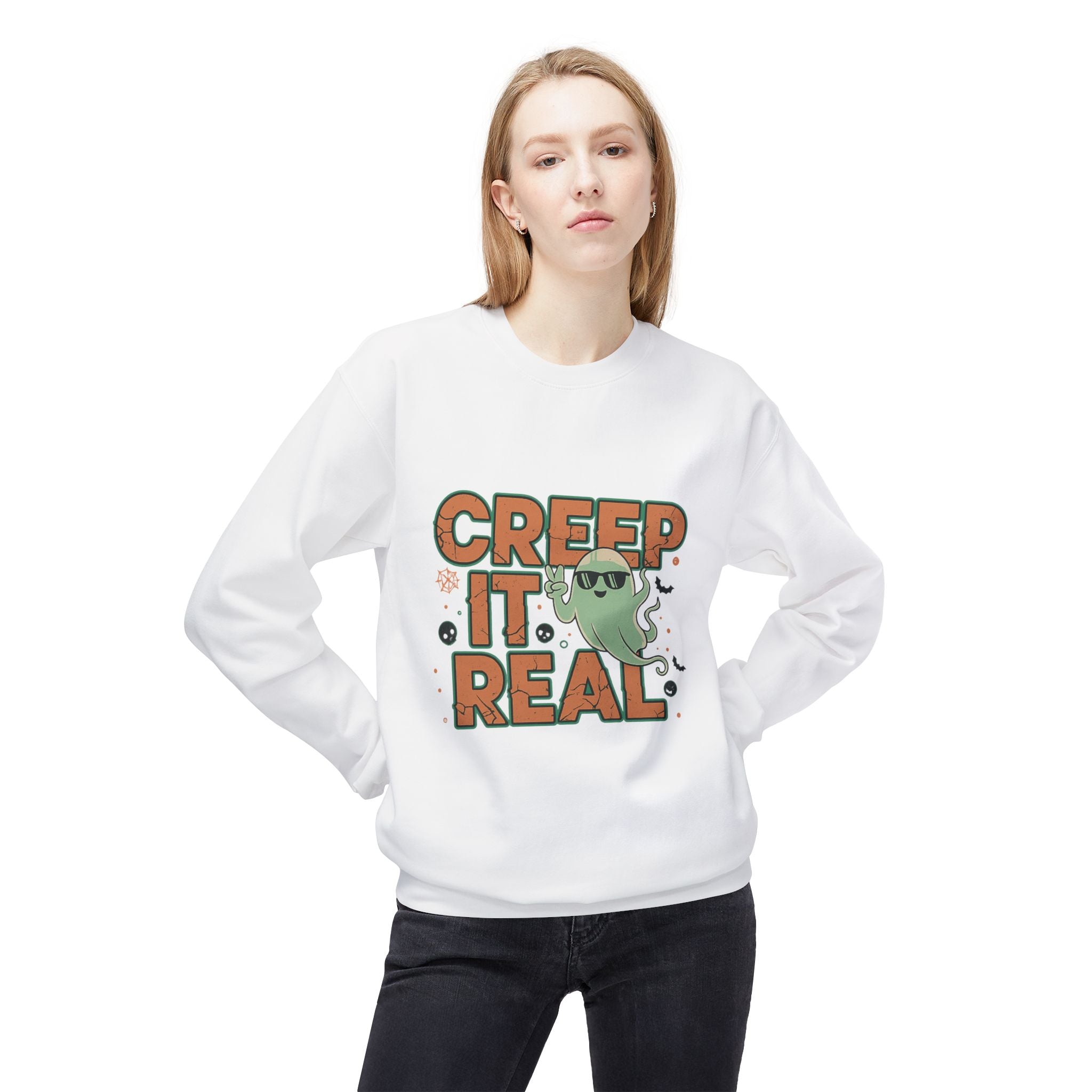 Creep It Real 2 - Crewneck Unisex Sweatshirt - Cozy Halloween Apparel