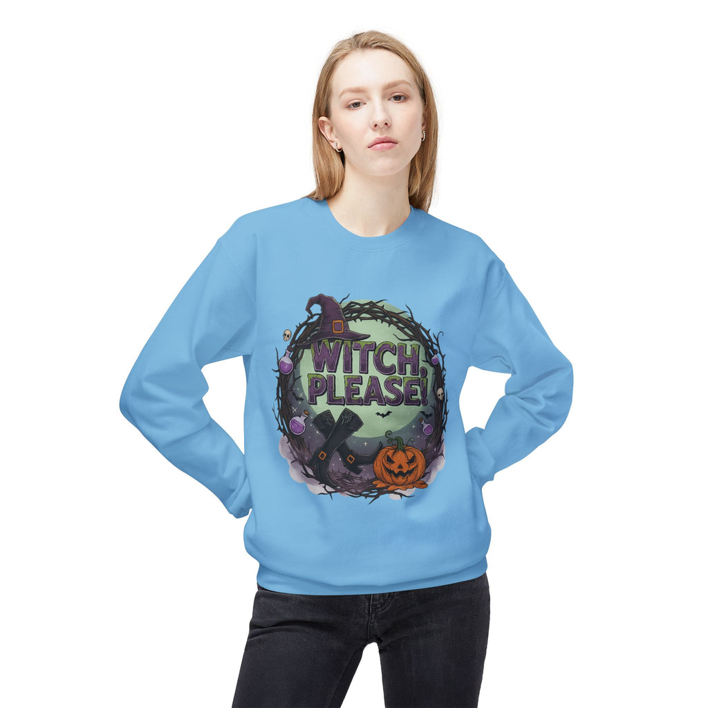 Witch, Please! 1 - Crewneck Unisex Sweatshirt - Cozy Halloween Apparel