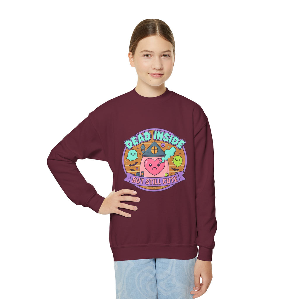 KIDS 'Dead Inside But Still Cute' Design 1, Funny Teen Apparel, Cute Sweatshirt, Unique Gift for Kids,