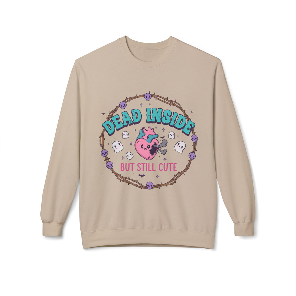 Dead Inside, But Still Cute 1- Crewneck Unisex Sweatshirt - Cozy Halloween Apparel