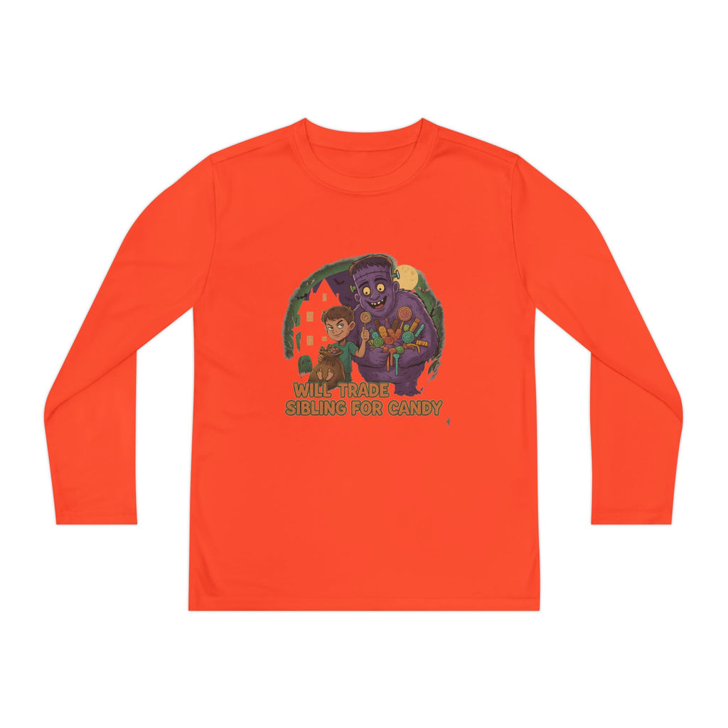 Will Trade Sibling for Candy 1 - Youth Long Sleeve Competitor Tee