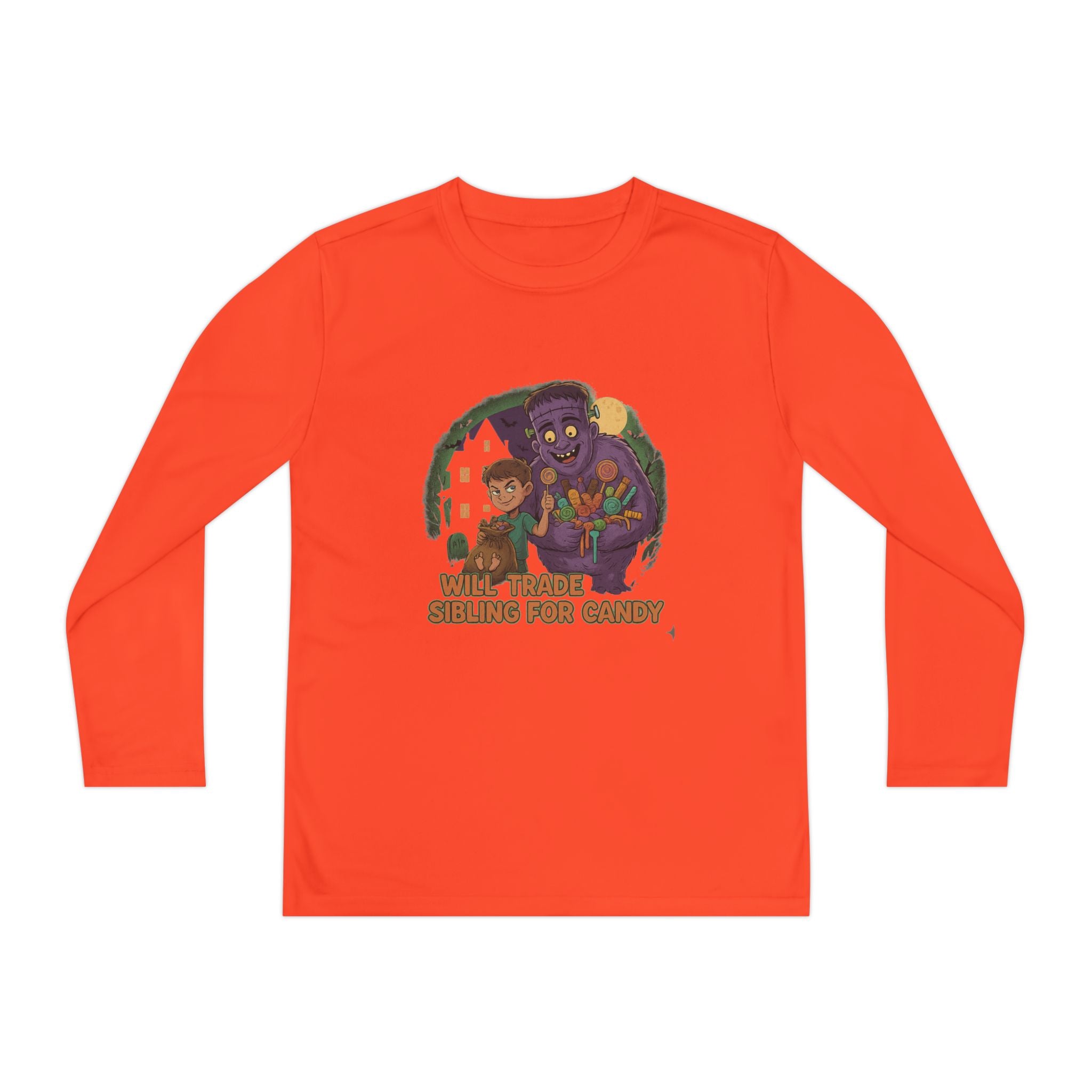 Will Trade Sibling for Candy 1 - Youth Long Sleeve Competitor Tee