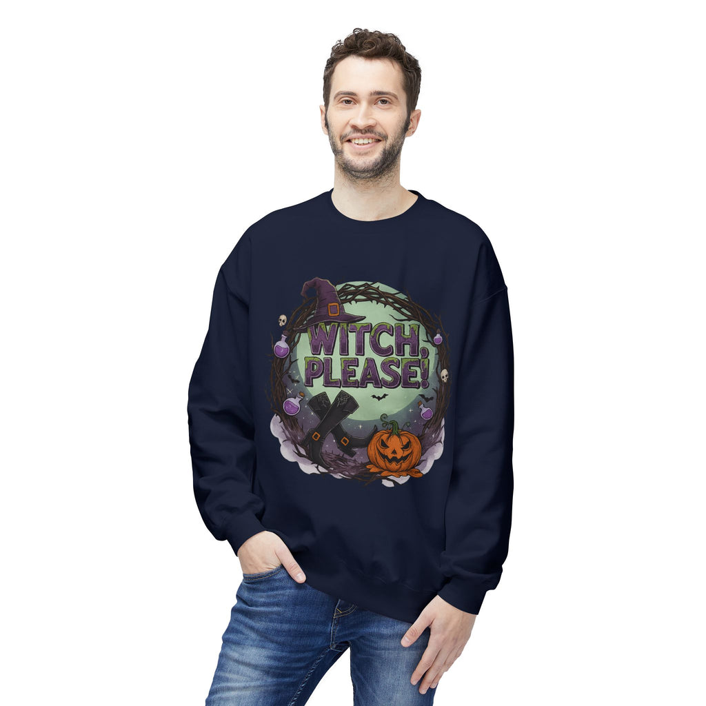 Witch, Please! 1 - Crewneck Unisex Sweatshirt - Cozy Halloween Apparel