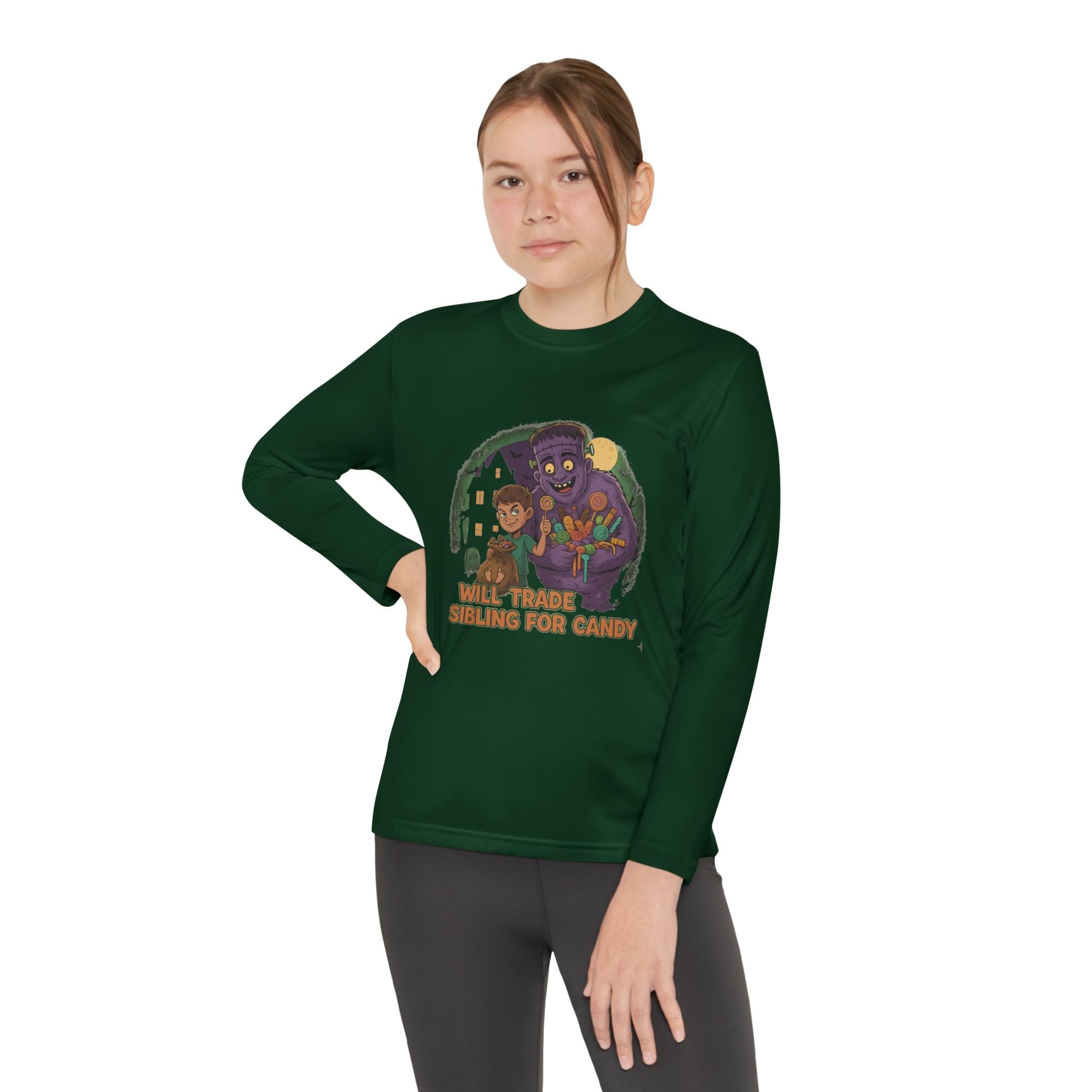 Will Trade Sibling for Candy 1 - Youth Long Sleeve Competitor Tee