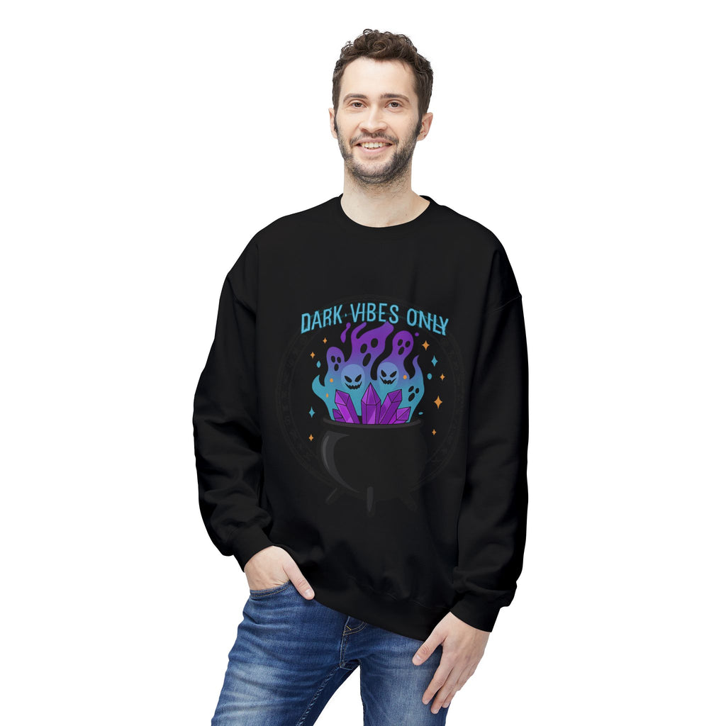 Dark Vibes Only 3.2 - Crewneck Unisex Sweatshirt - Cozy Halloween Apparel