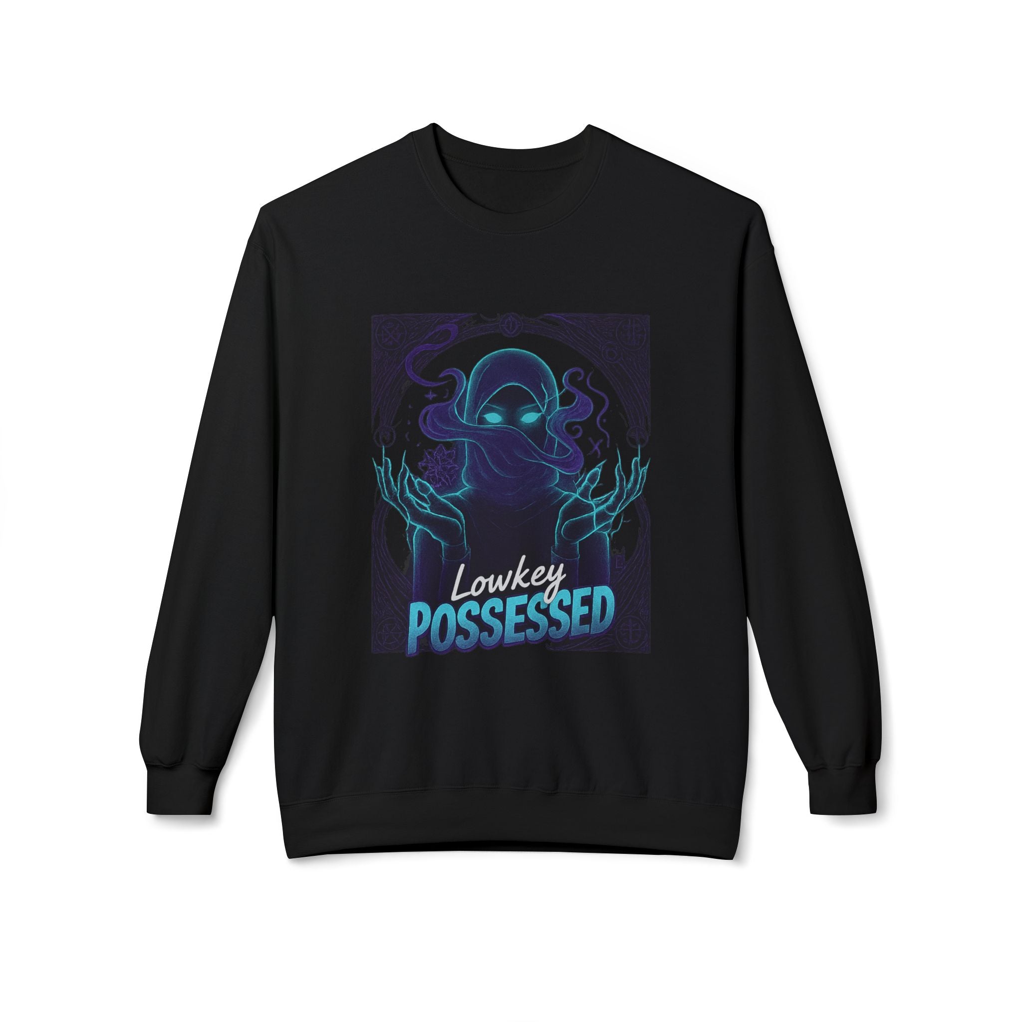Lowkey Possessed 3 - Crewneck Unisex Sweatshirt - Cozy Halloween Apparel