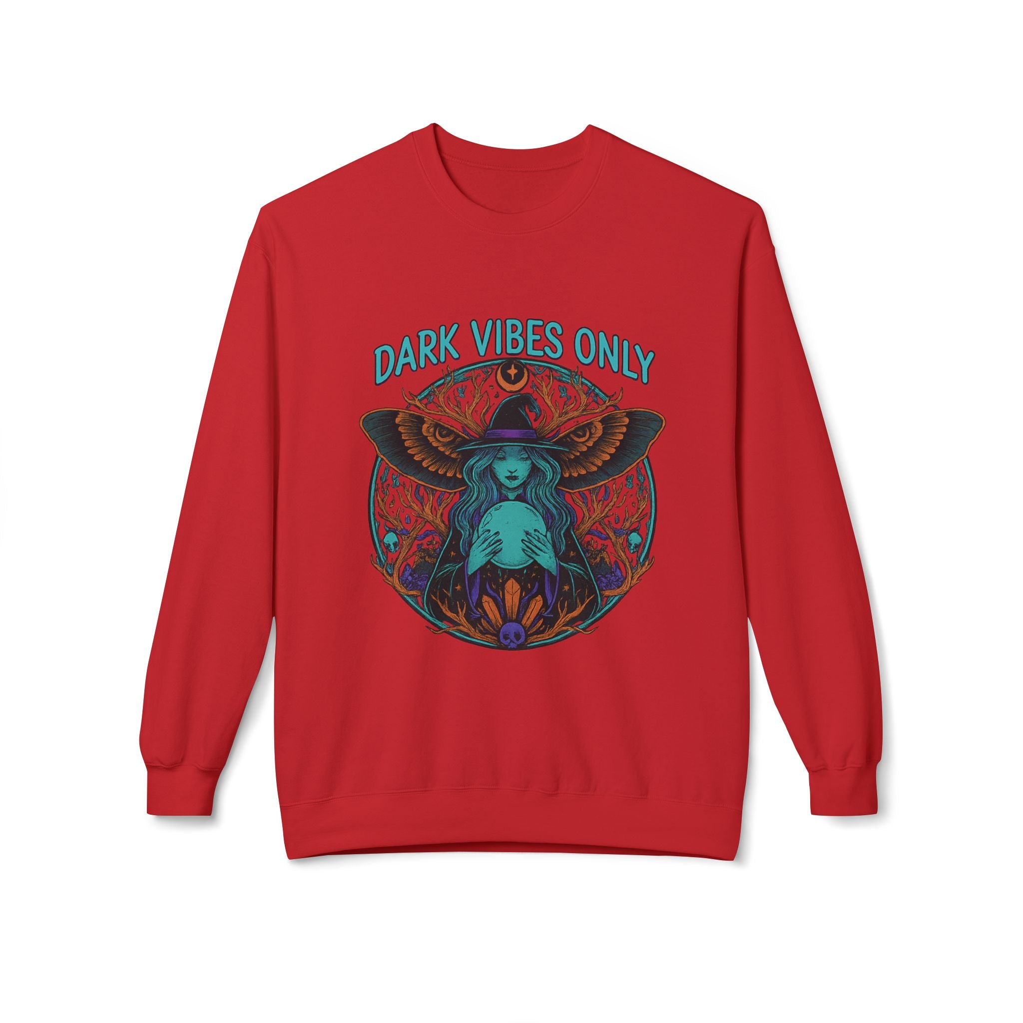 Dark Vibes Only 1 - Crewneck Unisex Sweatshirt - Cozy Halloween Apparel