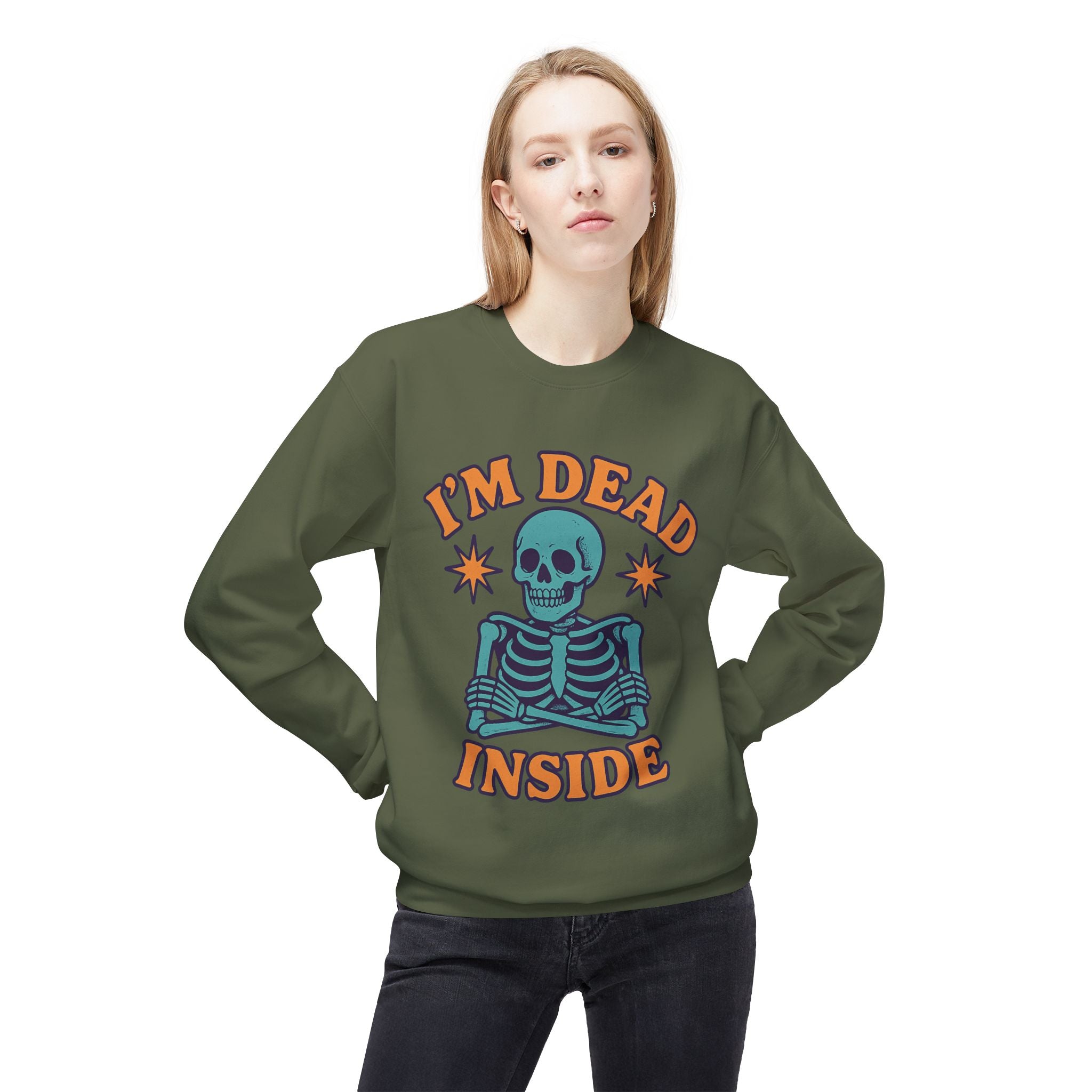 I'm Dead Inside 1 - Crewneck Unisex Sweatshirt - Cozy Halloween Apparel