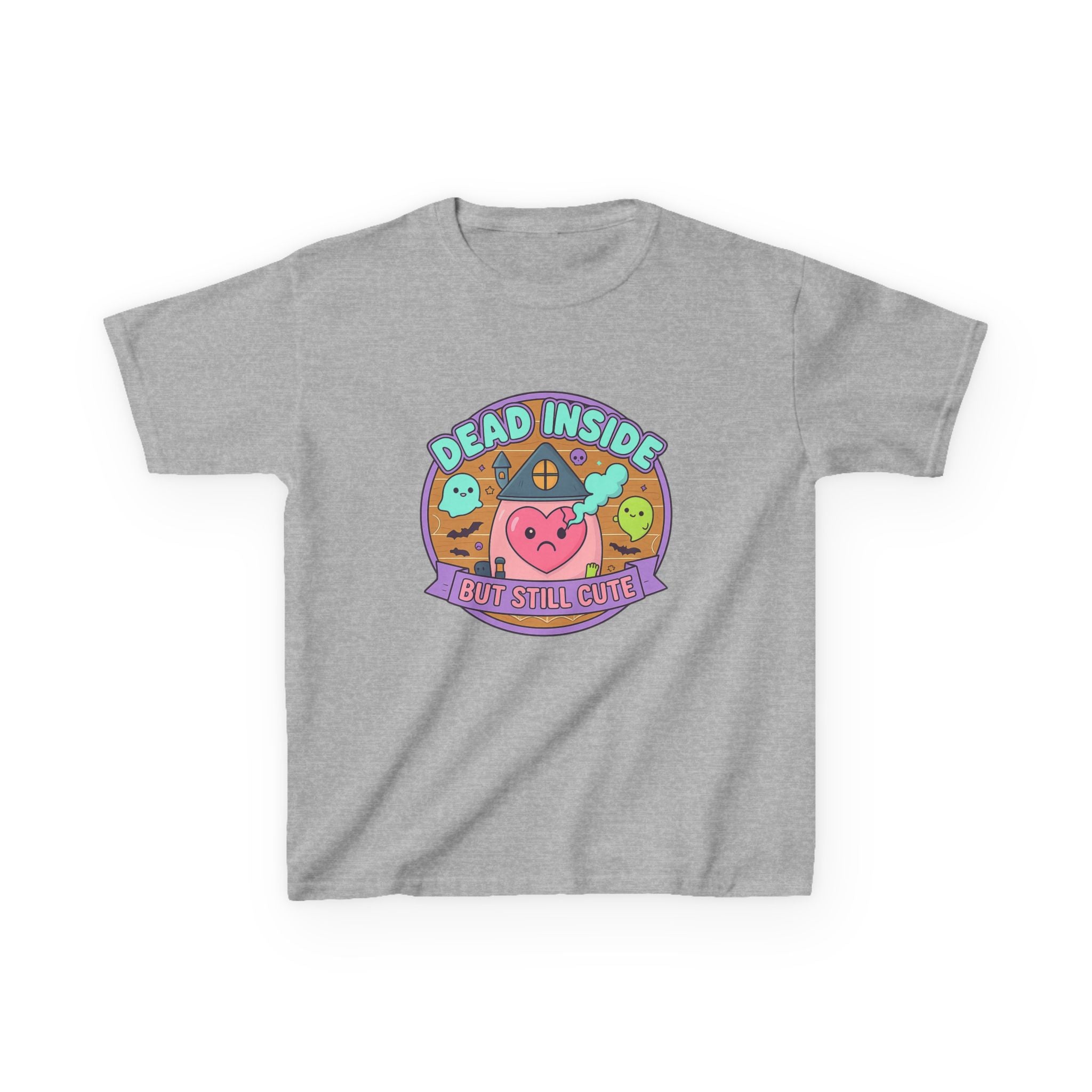 Dead Inside But Still Cute - Cute Kids Heavy Cotton Tee ,  Fun Graphic Tee for Kids