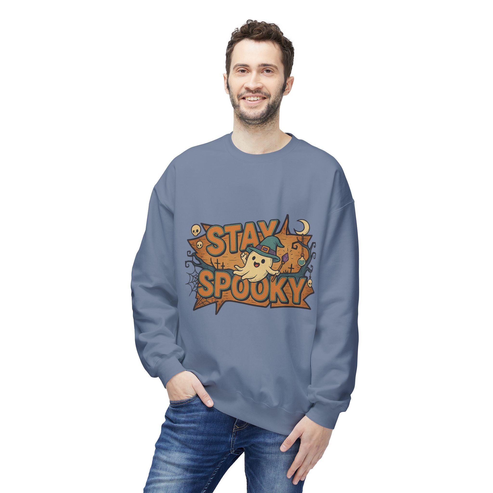Stay Spooky 1 - Crewneck Unisex Sweatshirt - Cozy Halloween Apparel