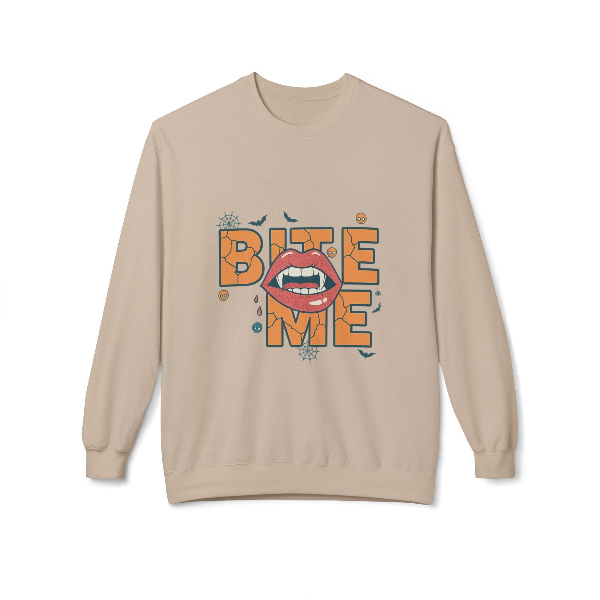 Bite Me 1- Crewneck Unisex Sweatshirt - Cozy Halloween Apparel