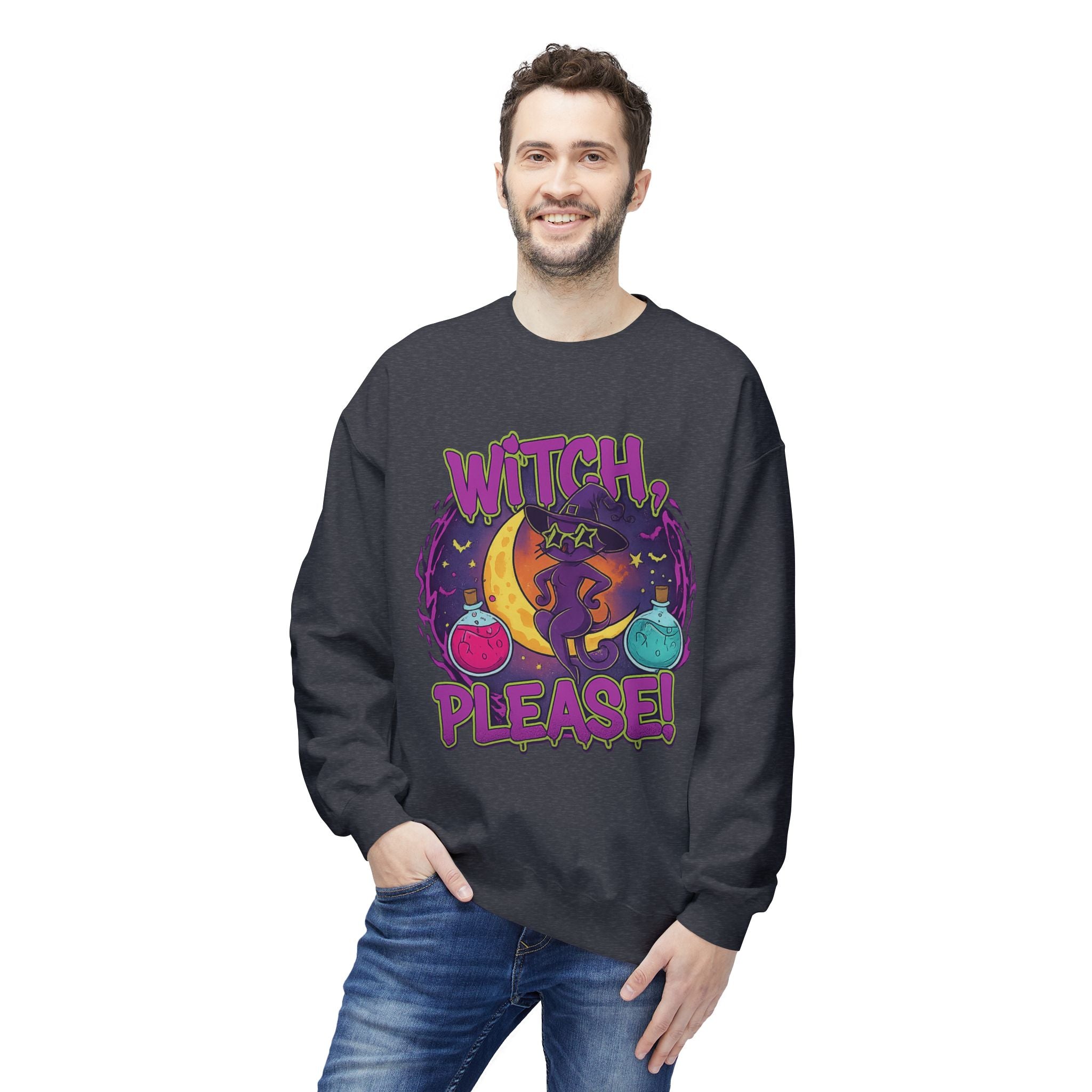 Witch, Please! 3 - Crewneck Unisex Sweatshirt - Cozy Halloween Apparel
